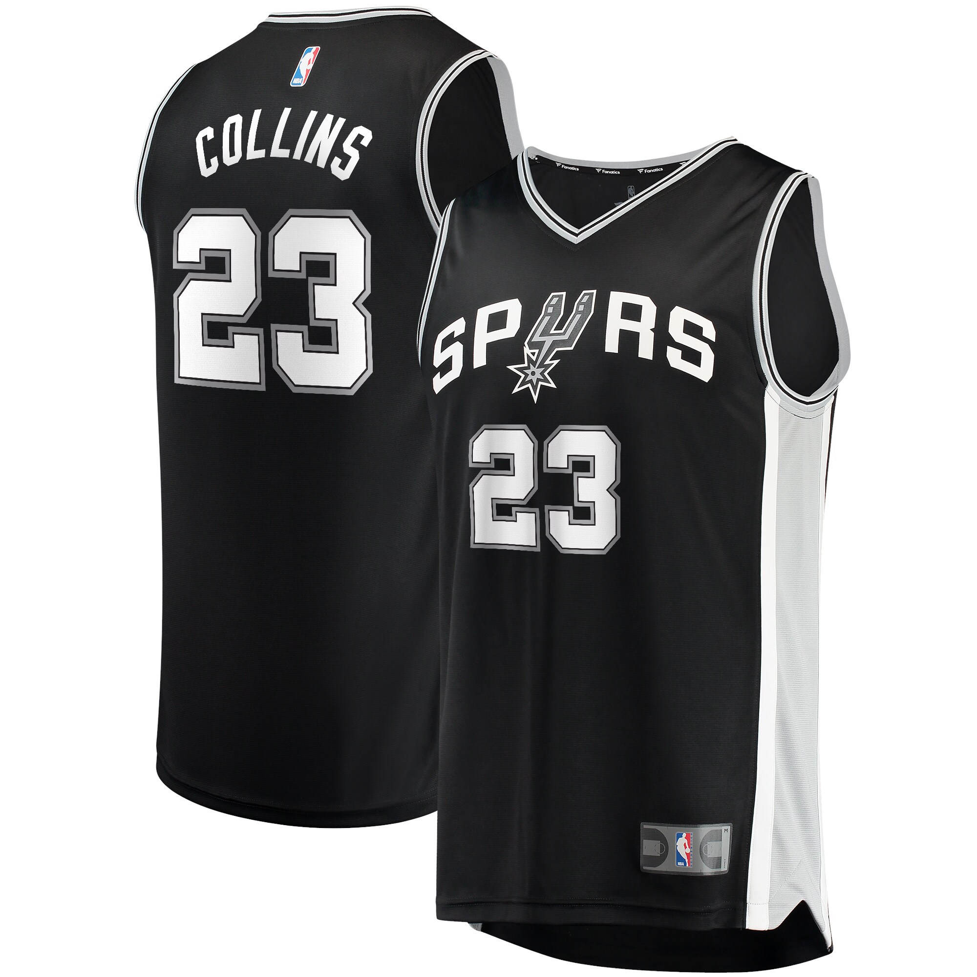 Zach Collins San Antonio Spurs Fanatics Fast Break Replica Jersey - Icon Edition - Black