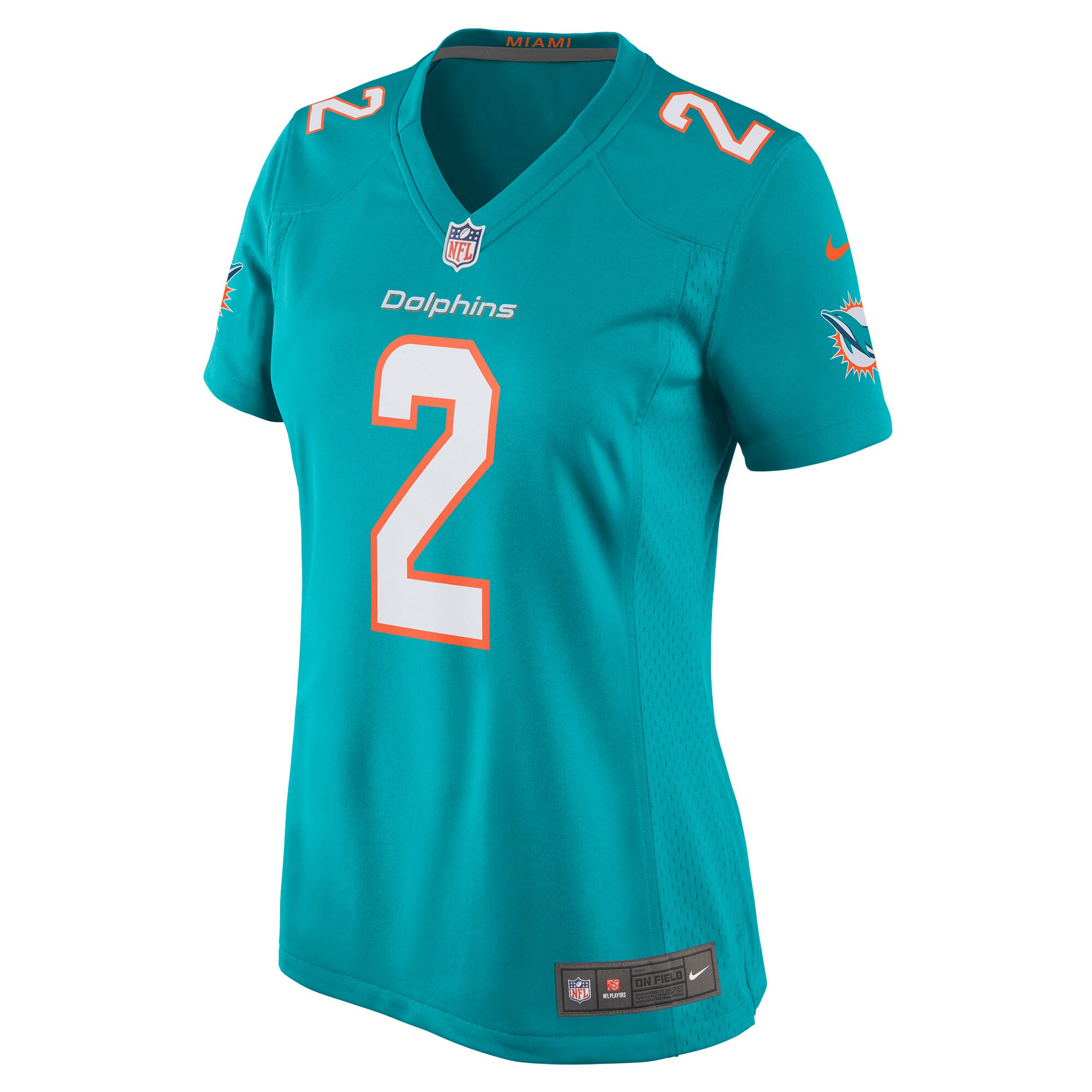 Bradley Chubb Miami Dolphins  Women's Game Player Jersey - Aqua