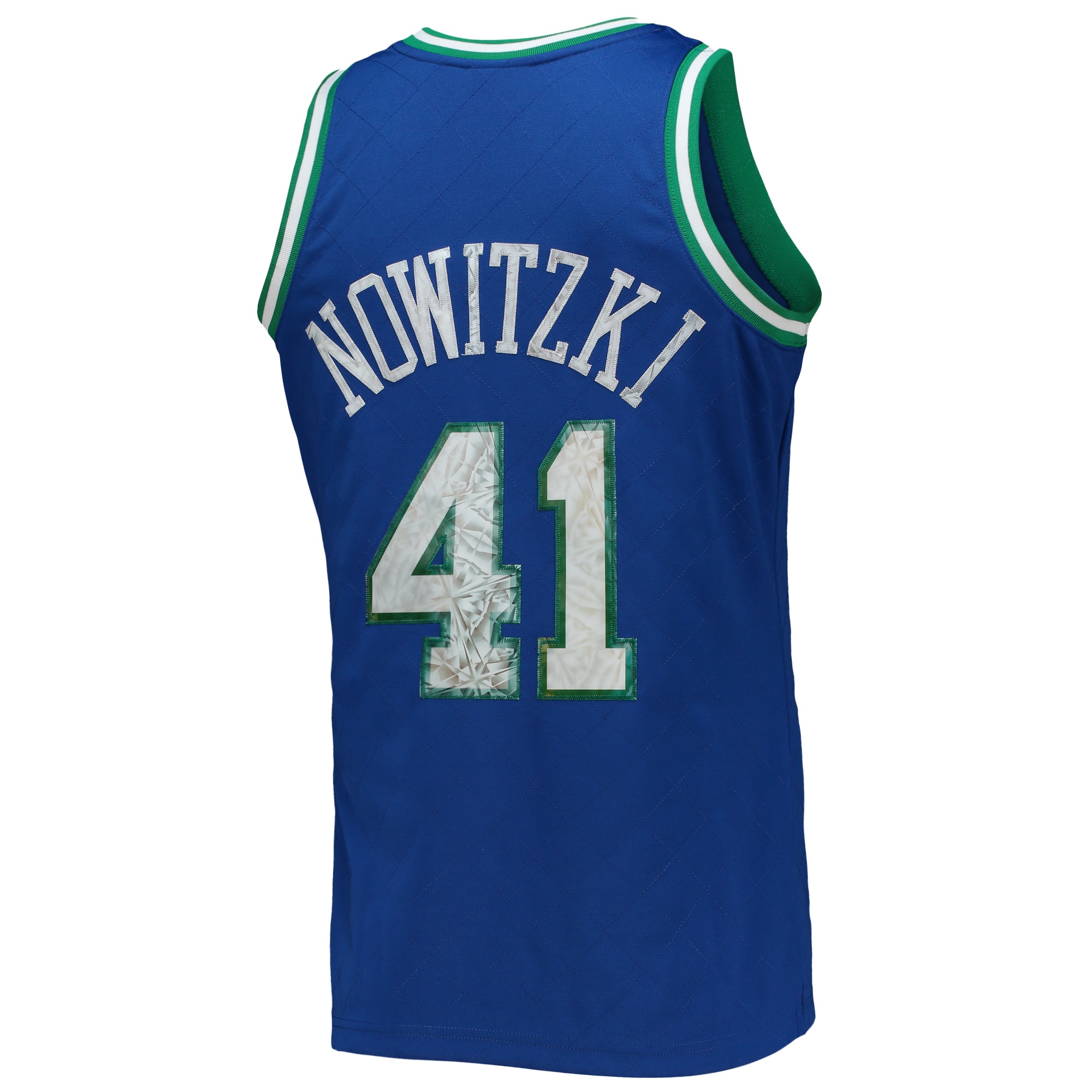 Dirk Nowitzki Dallas Mavericks Mitchell & Ness 1998\/99 Hardwood Classics NBA 75th Anniversary Diamond Swingman Jersey - Blue