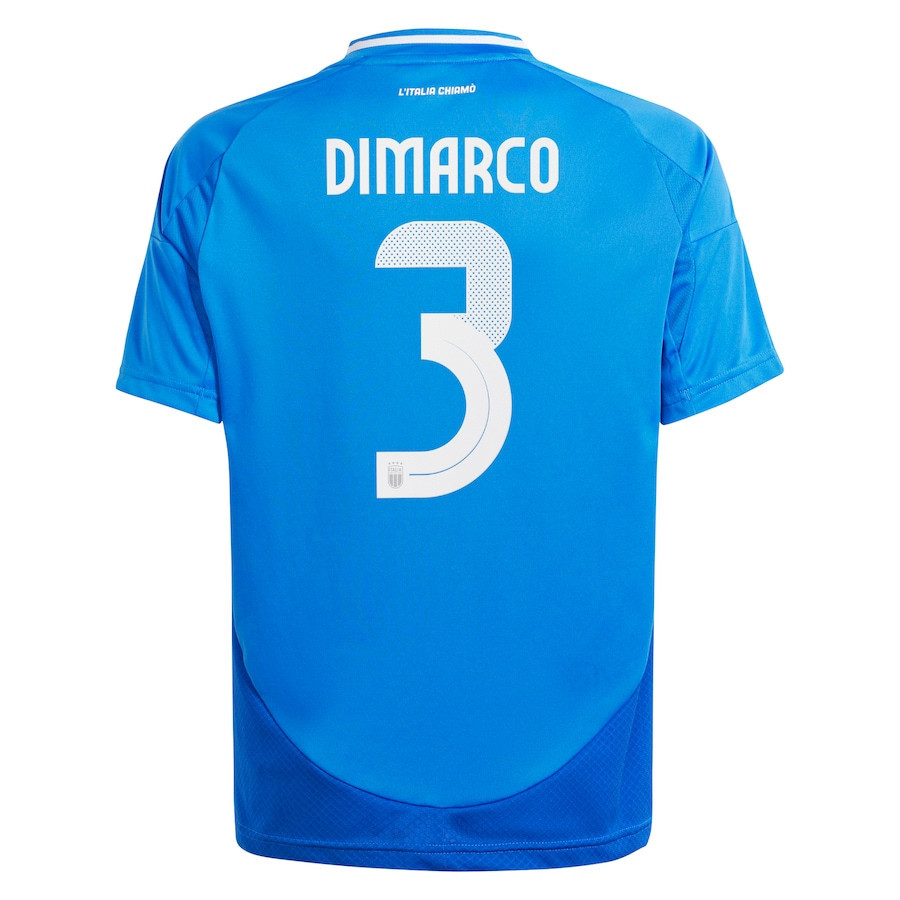 Federico Dimarco 3 Italy National Team 2024 Home YOUTH Jersey - Blue