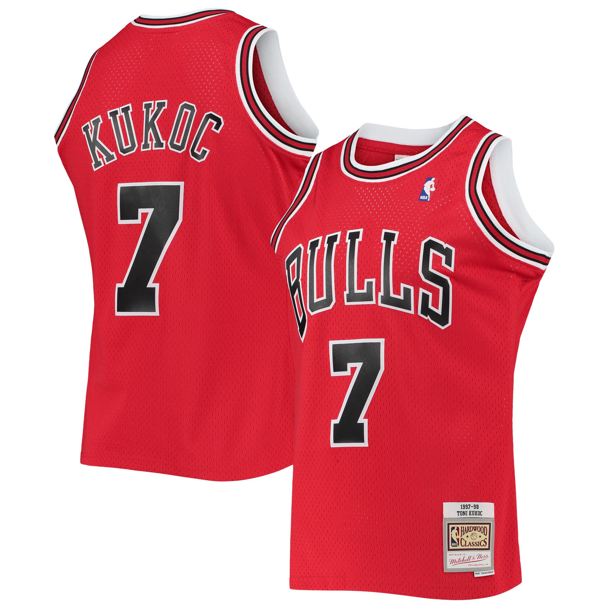 Toni Kukoc Chicago Bulls Mitchell & Ness 1997\/98 Hardwood Classics Swingman Jersey - Red