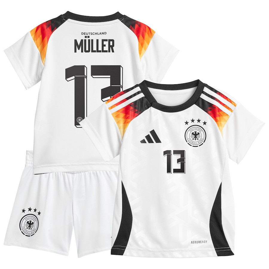 Thomas Müller 13 Germany National Team 2024 Home YOUTH Kit Jersey - White