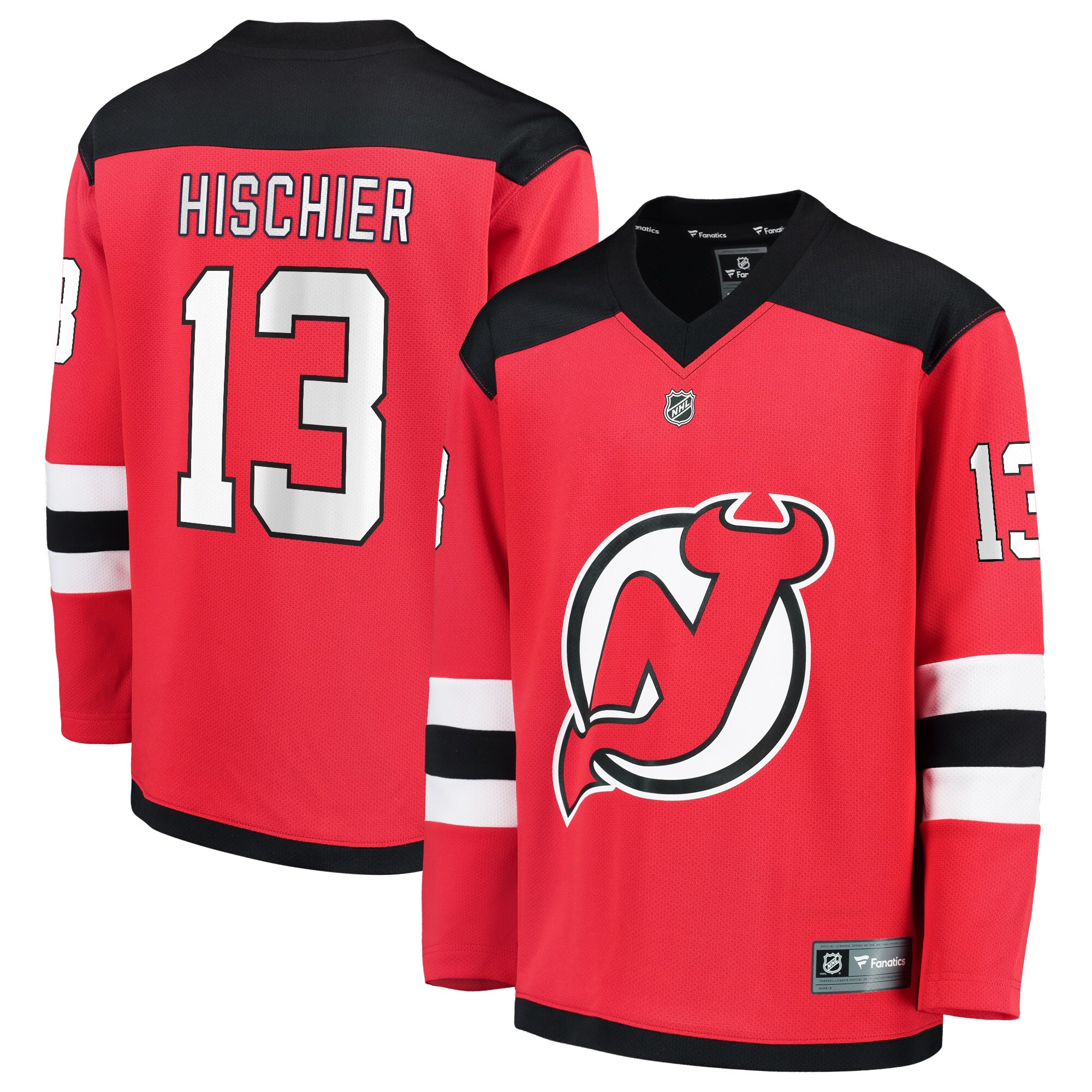 Nico Hischier New Jersey Devils Fanatics Youth Replica Player Jersey - Red
