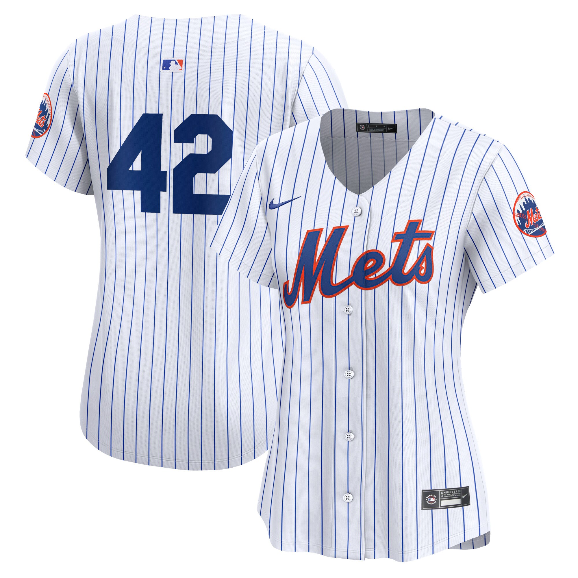 New York Mets  Women's 2024 Jackie Robinson Day Home Limited Jersey\u00c2\u00a0\u00e2\u20ac\u201c White