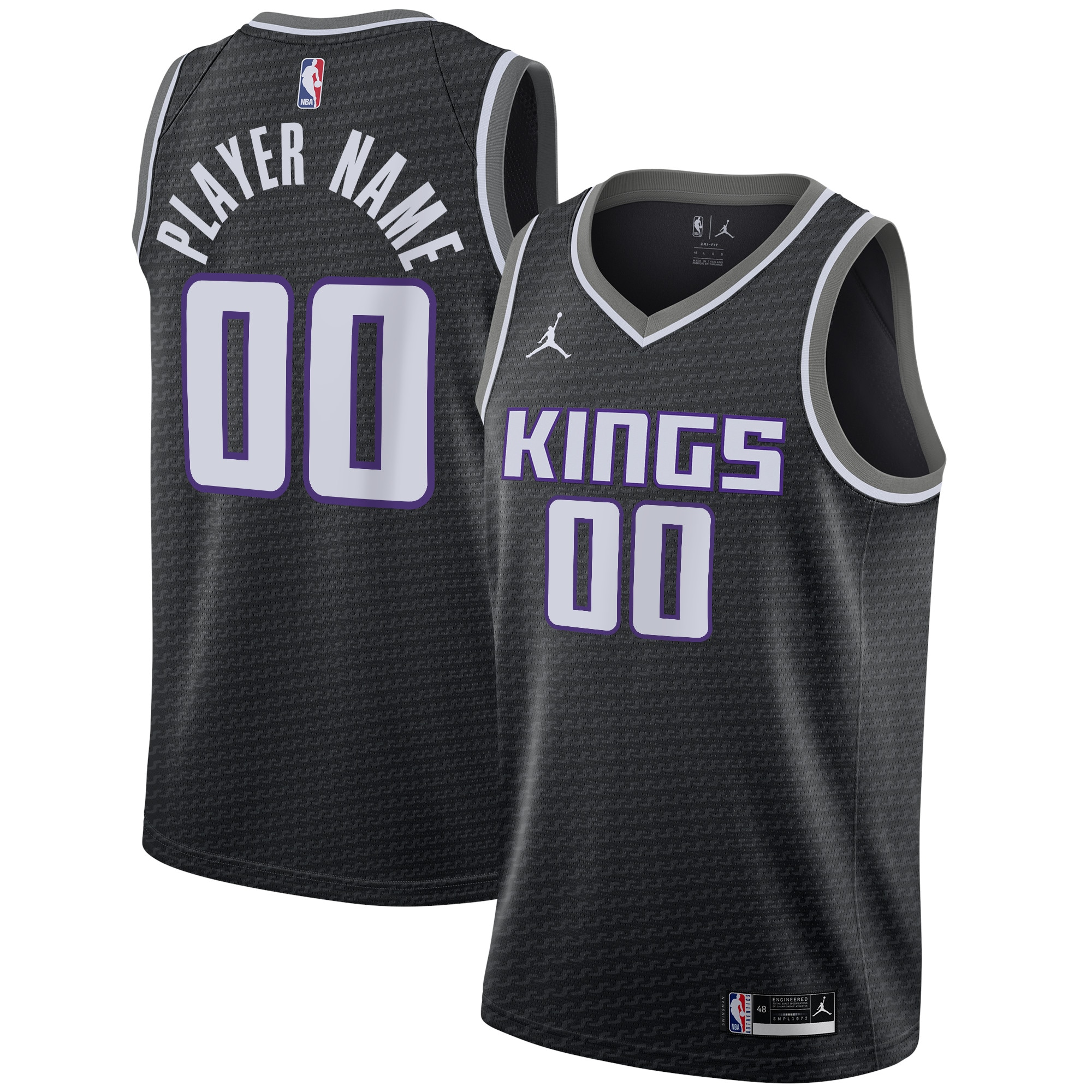 Sacramento Kings Jordan Brand Swingman Custom Jersey - Statement ...