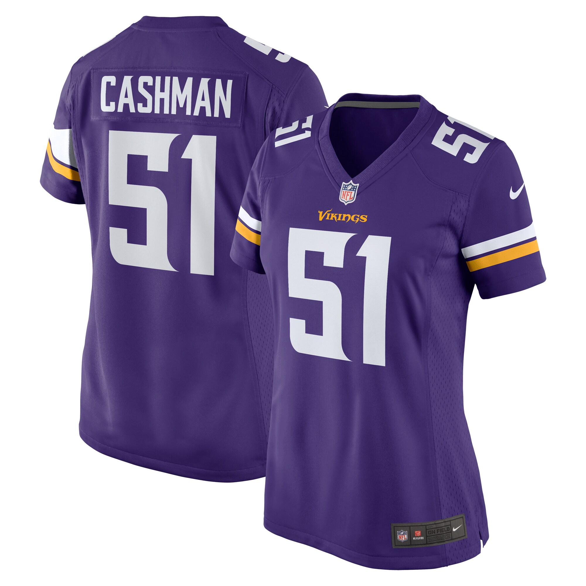 Blake Cashman Minnesota Vikings  Women's Team Game Jersey -  Purple