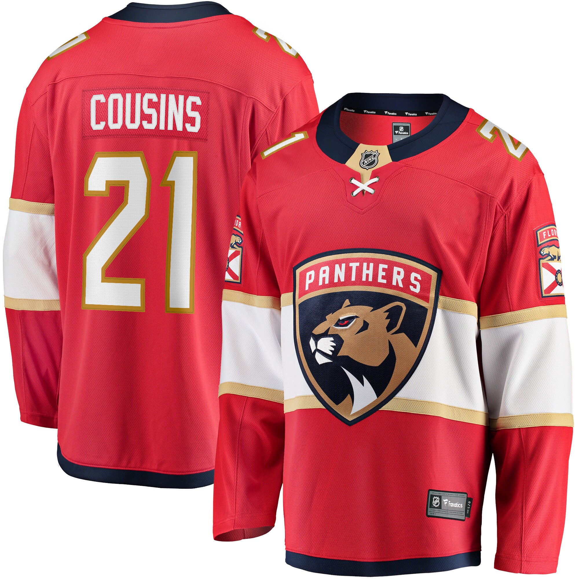 Nick Cousins Florida Panthers Fanatics Home Breakaway Player Jersey - Red