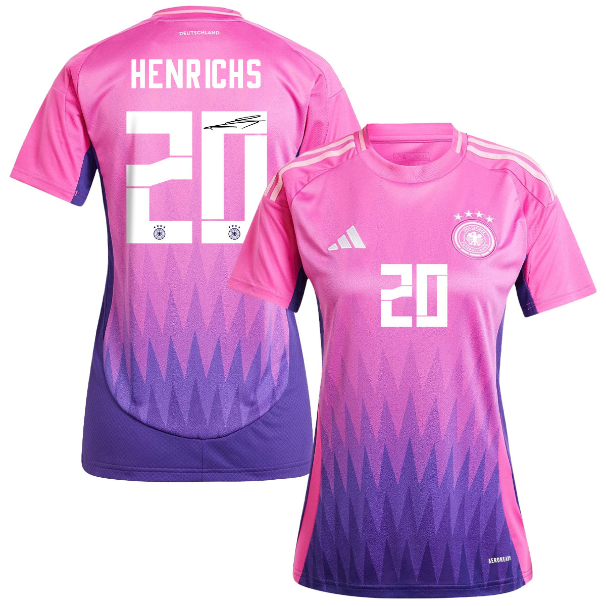 Benjamin Henrichs 20 Signed Germany National Team 2024/25 Away Jersey Autographed - Women
