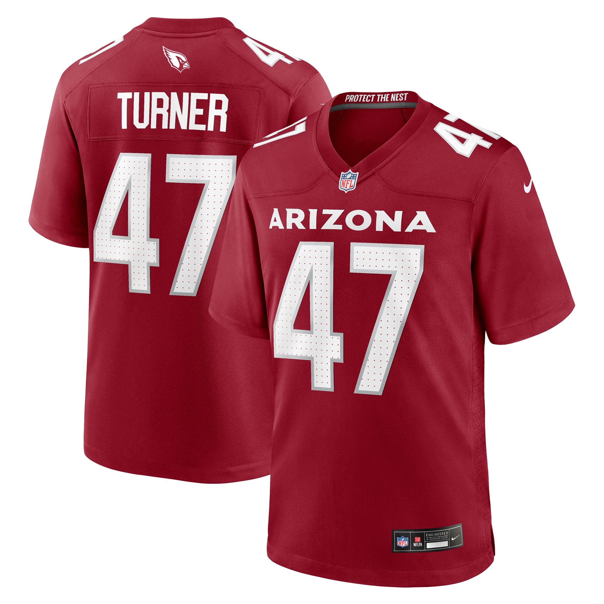 Ezekiel Turner Arizona Cardinals  Team Game Jersey -  Cardinal