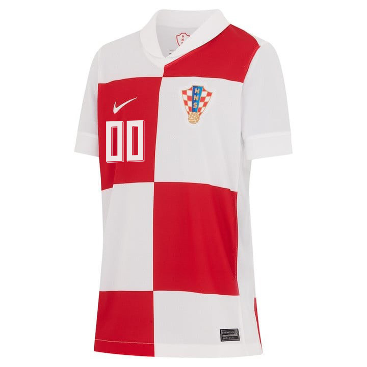 Croatia National Team 2024 Home YOUTH Custom Jersey - White