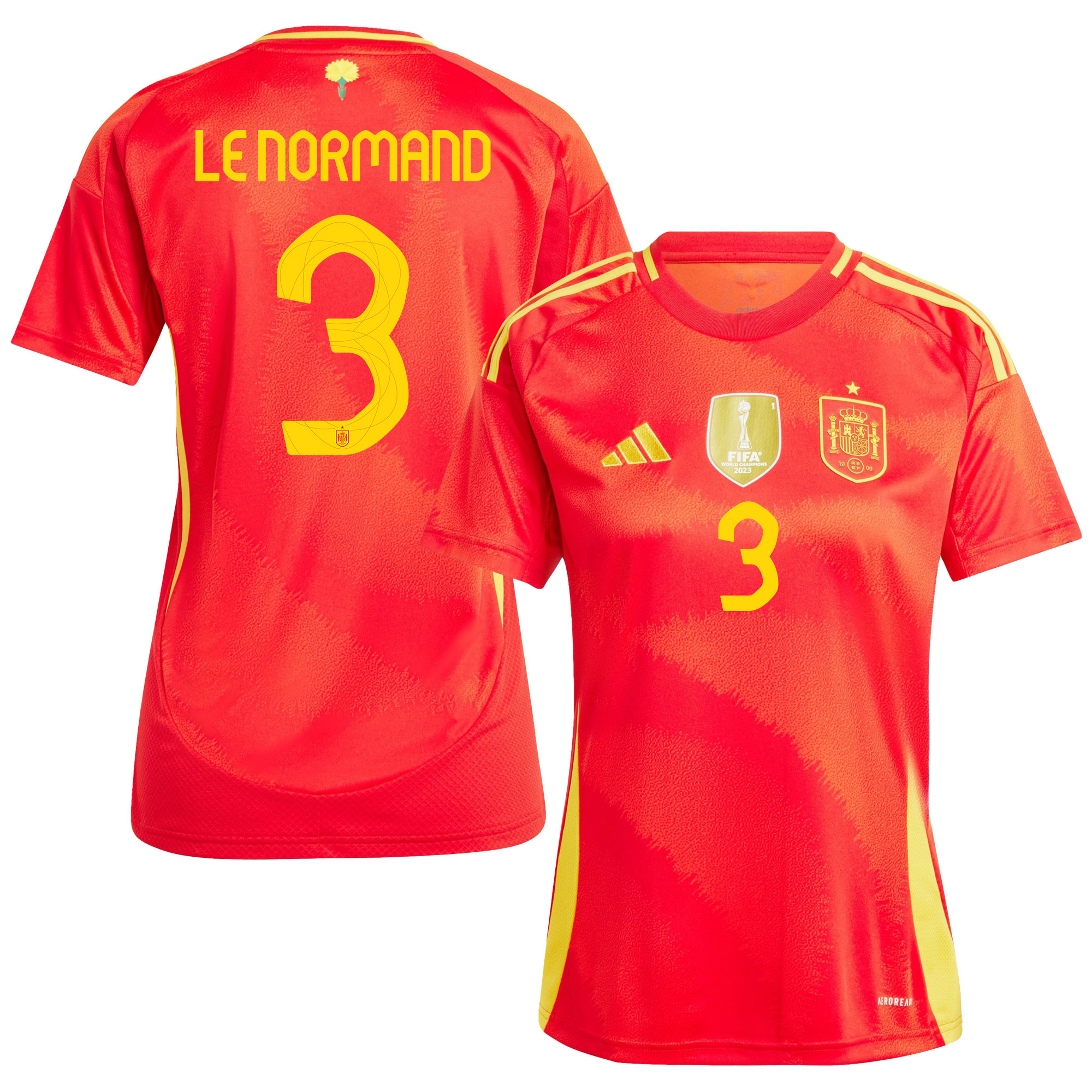 Robin Le Normand 3 Spain National Team 2024 Home WOMEN Jersey - Red
