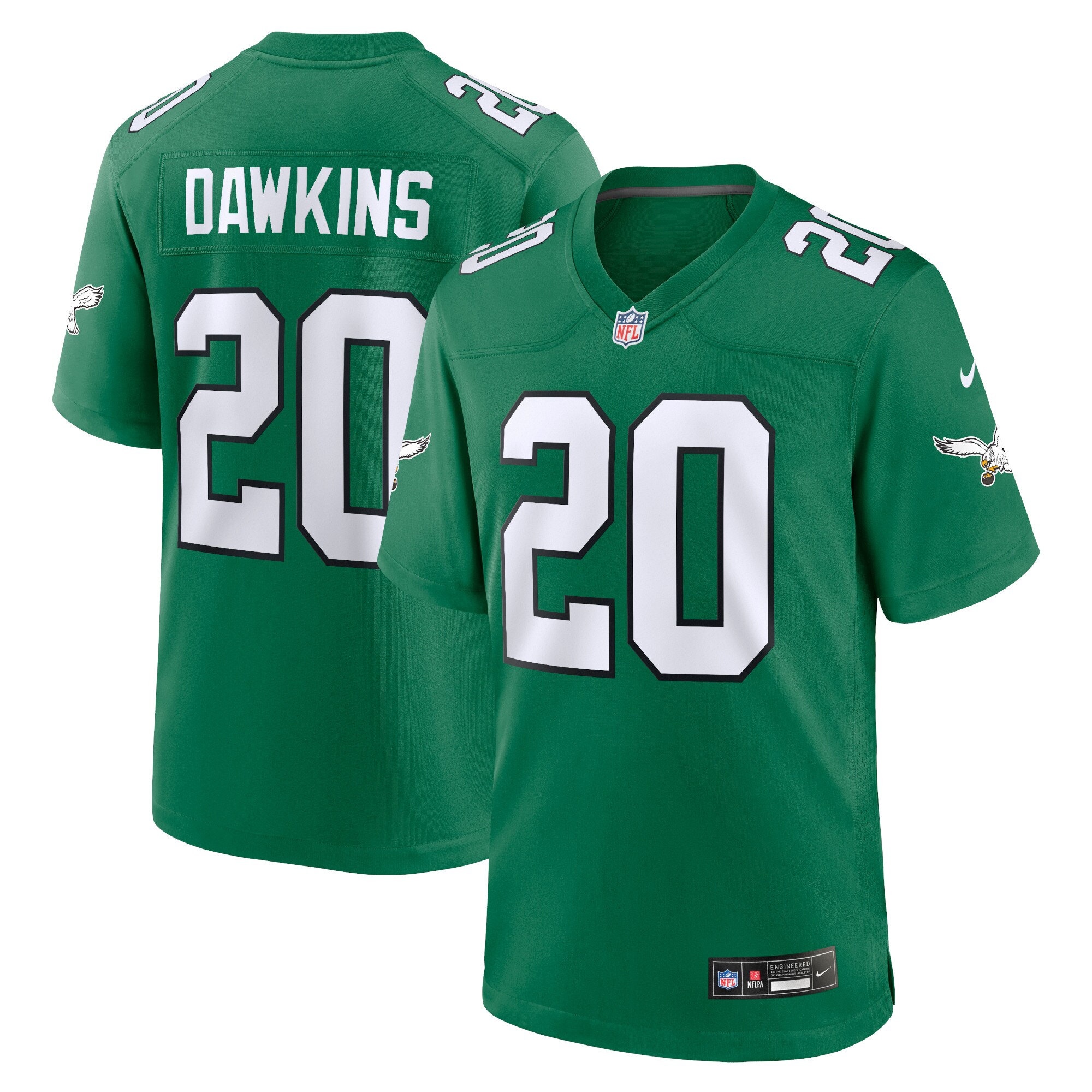 Brian Dawkins Philadelphia Eagles  Alternate Retired Player Game Jersey - Kelly Green