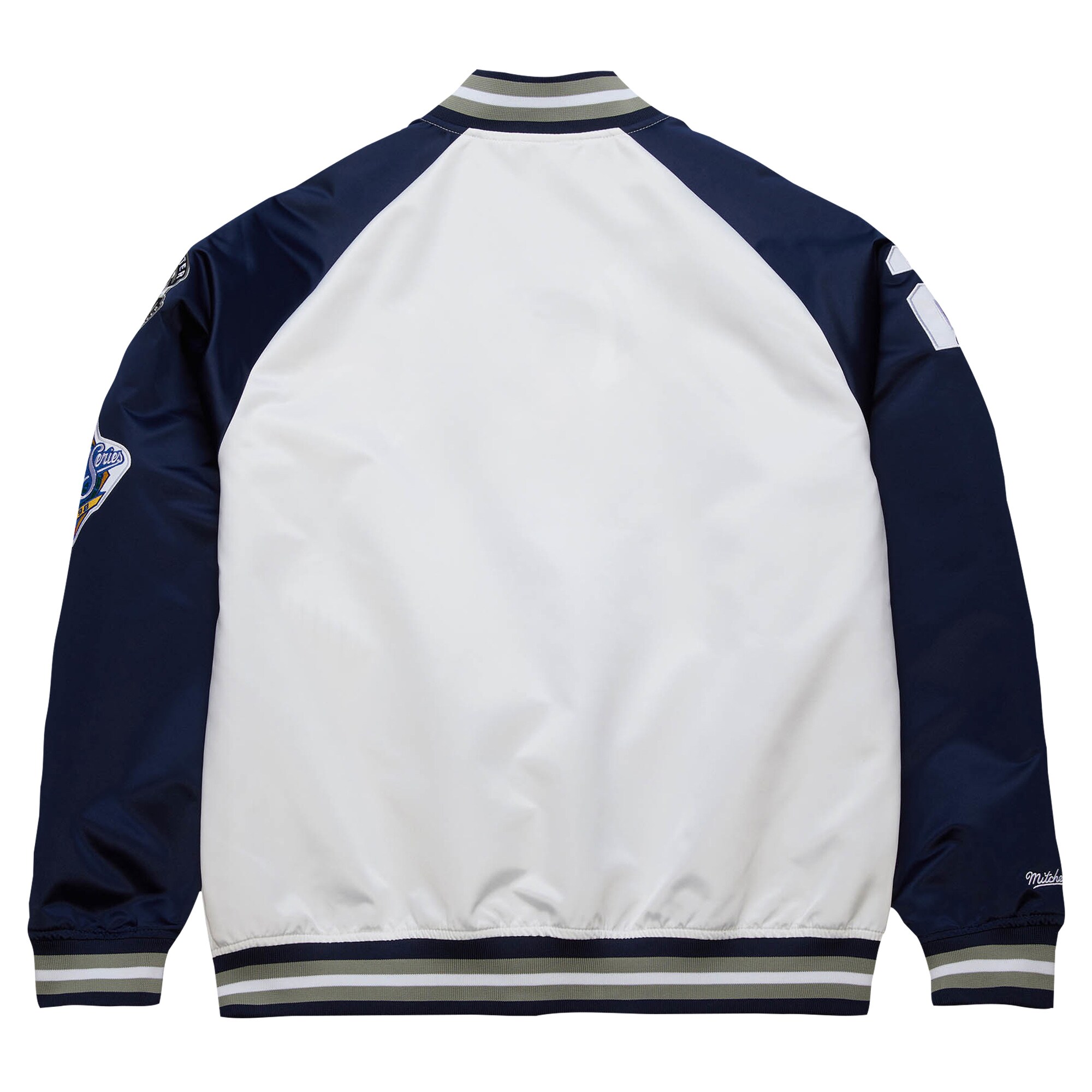 Derek Jeter New York Yankees Mitchell & Ness Cooperstown Collection Legends Lightweight Satin Raglan Full-Snap Jacket - White\/Navy