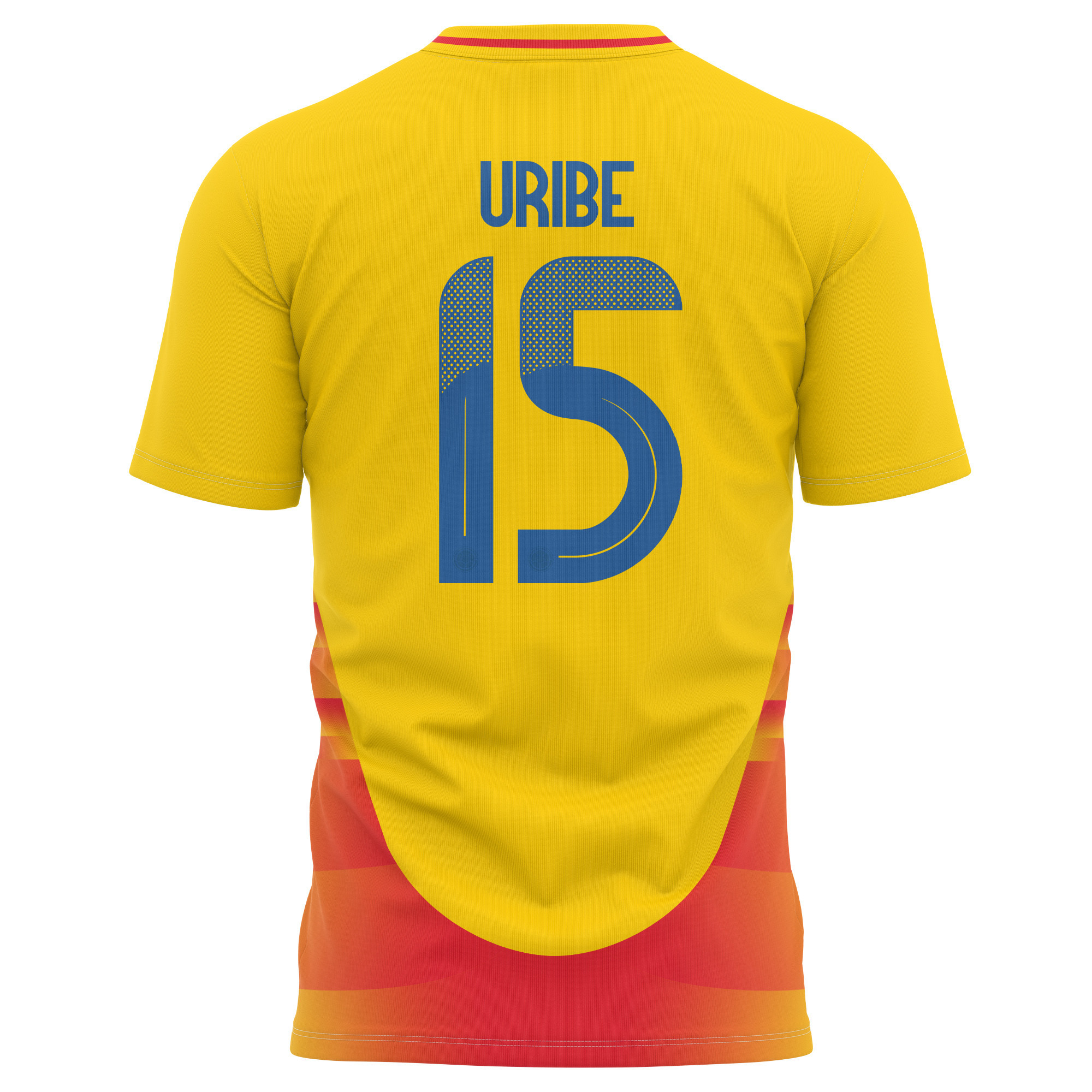 Mateus Uribe 15 Colombia National Team 2024 Home Kits AOP T-shirt - Yellow