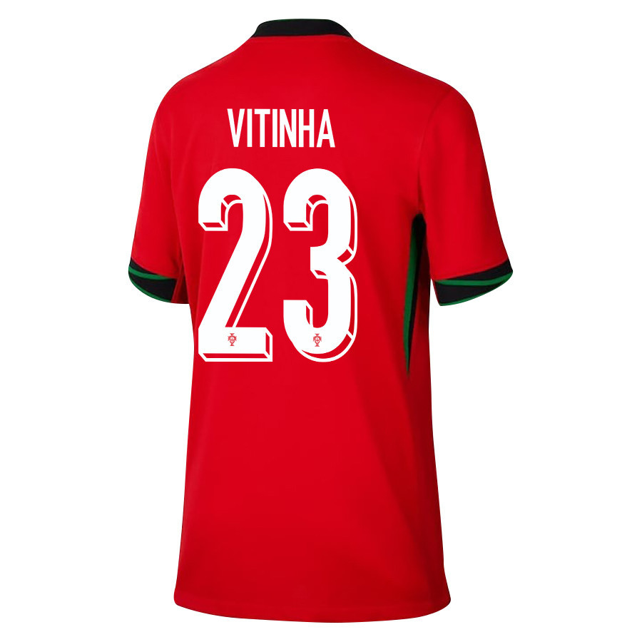 Vitinha 23 Portugal National Team 2024/25 Home YOUTH Jersey - Red