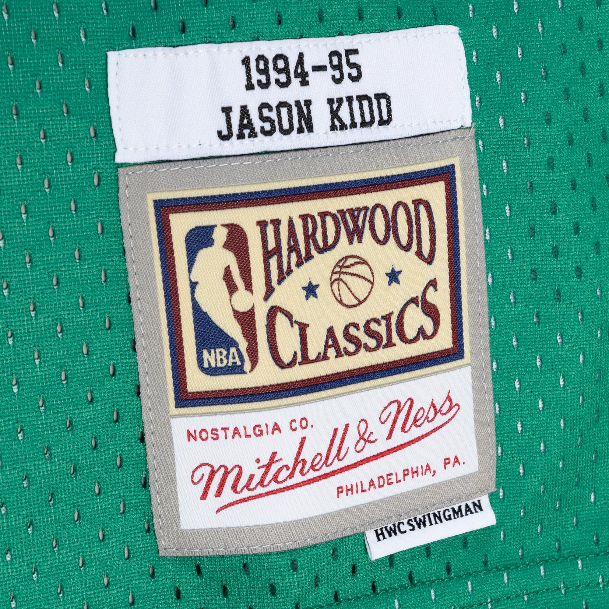 Jason Kidd Dallas Mavericks Mitchell & Ness Hardwood Classics 1994\/95 Split Swingman Jersey - Blue\/Green