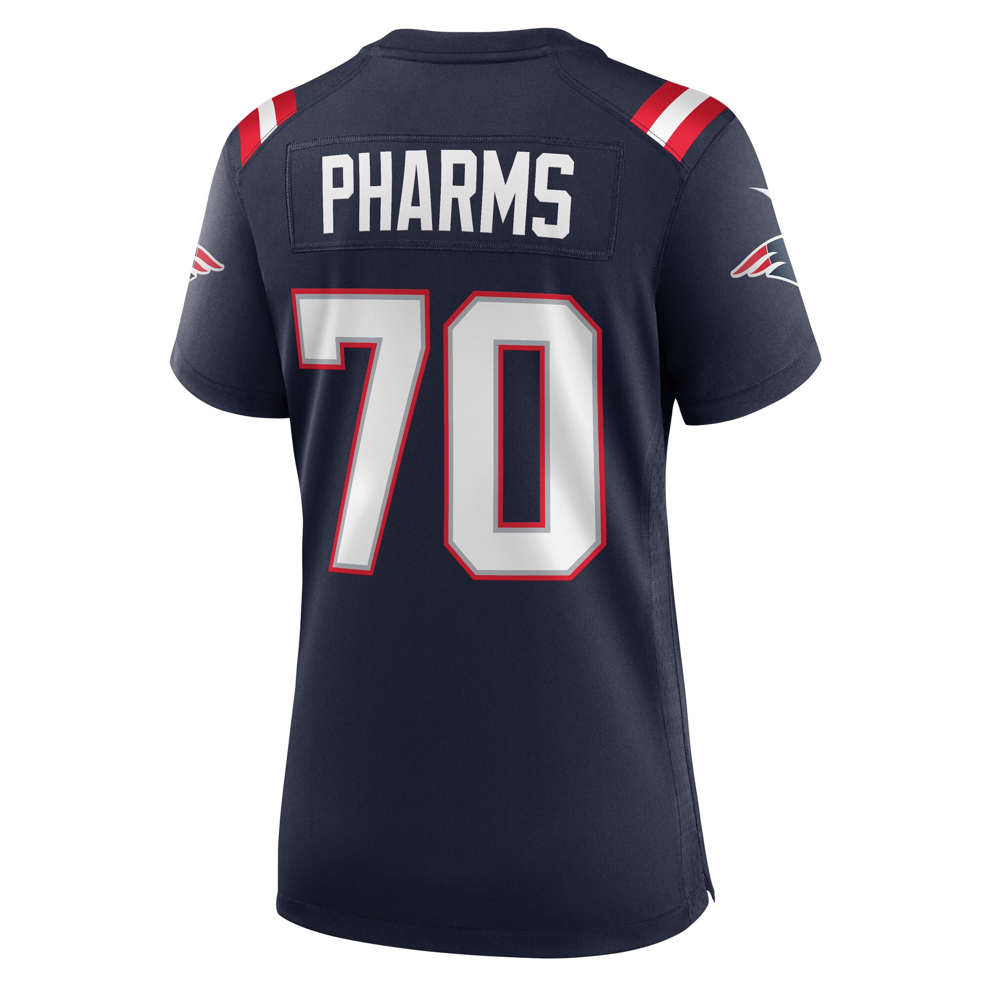 Jeremiah Pharms Jr. New England Patriots  Women's Team Game Jersey -  Navy