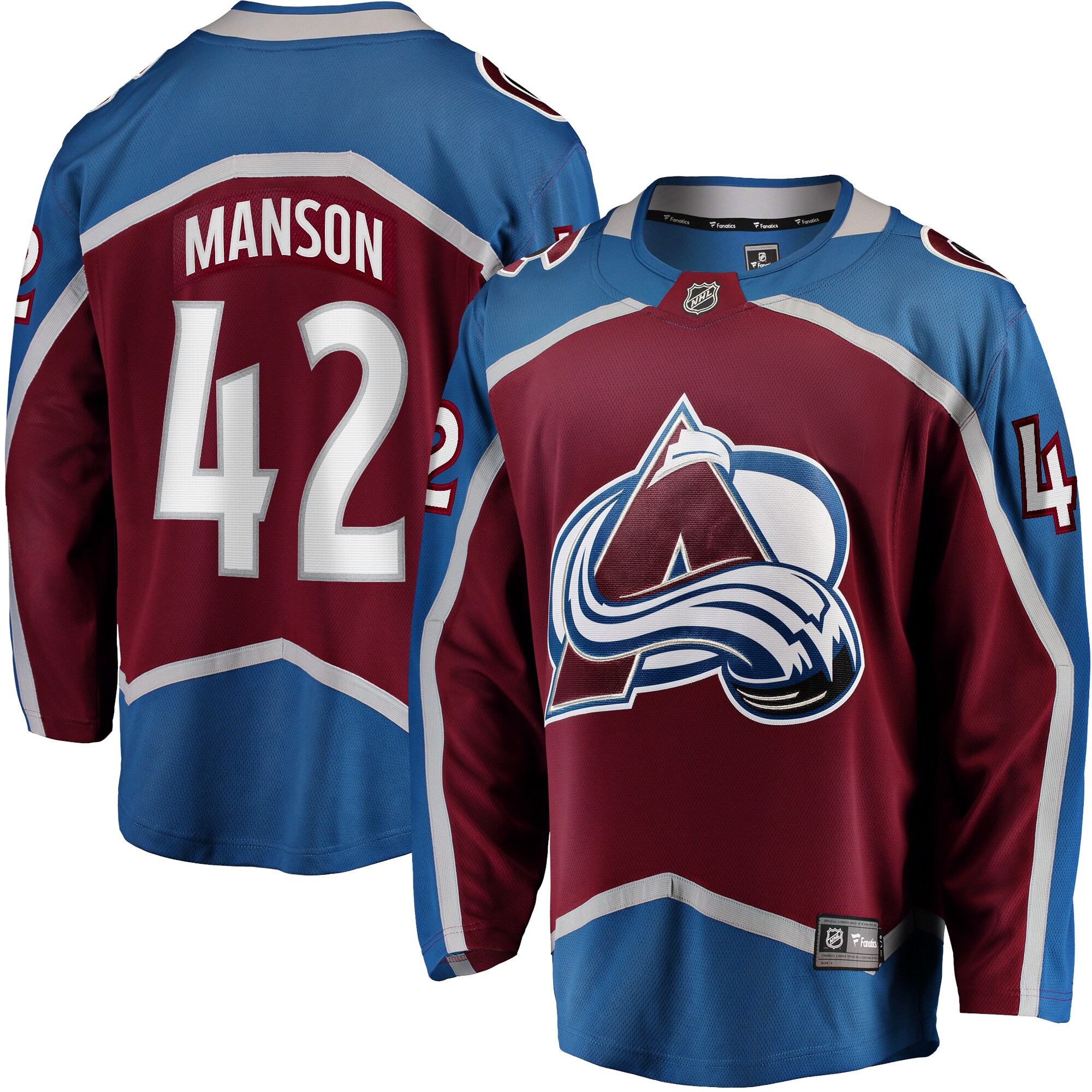 Josh Manson Colorado Avalanche Fanatics Home Breakaway Player Jersey - Burgundy