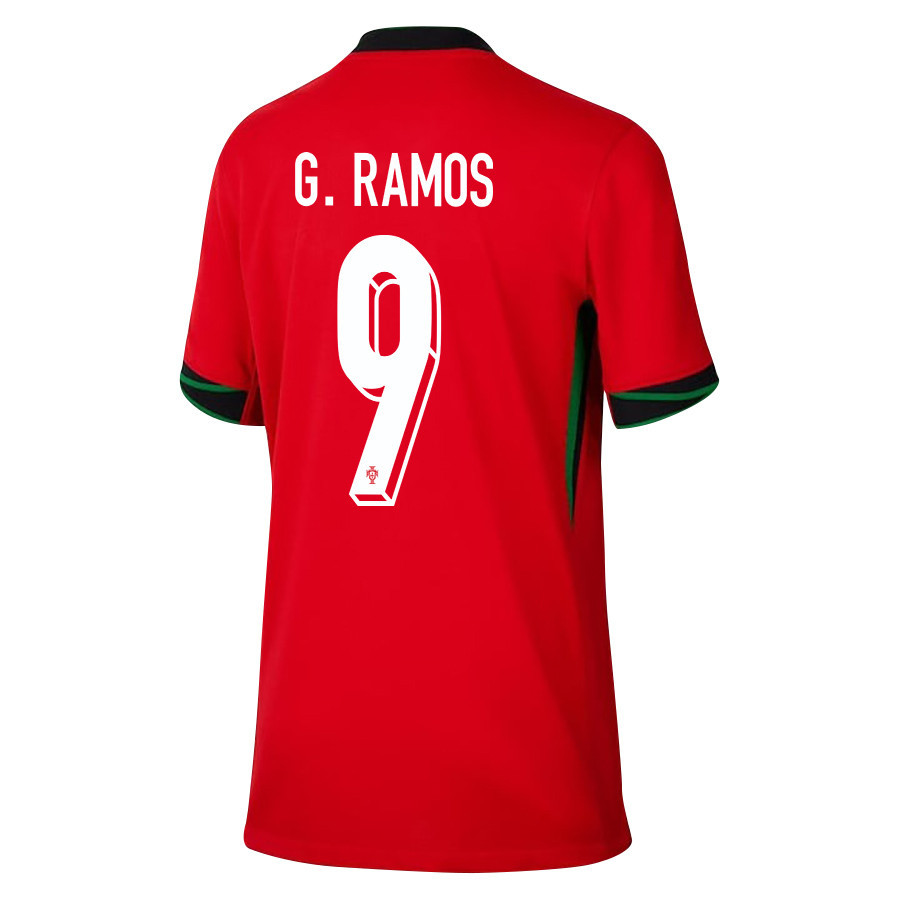 Gonçalo Ramos 9 Portugal National Team 2024/25 Home YOUTH Jersey - Red