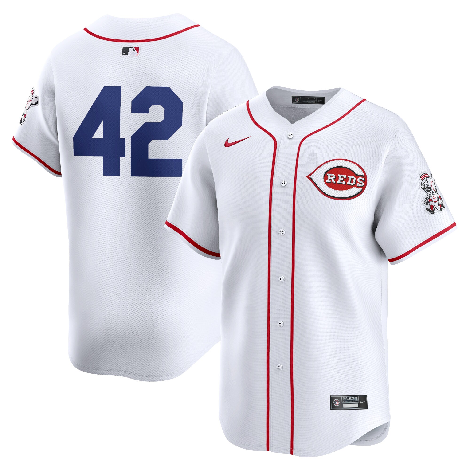 Cincinnati Reds  2024 Jackie Robinson Day Home Limited Jersey\u00c2\u00a0\u00e2\u20ac\u201c White