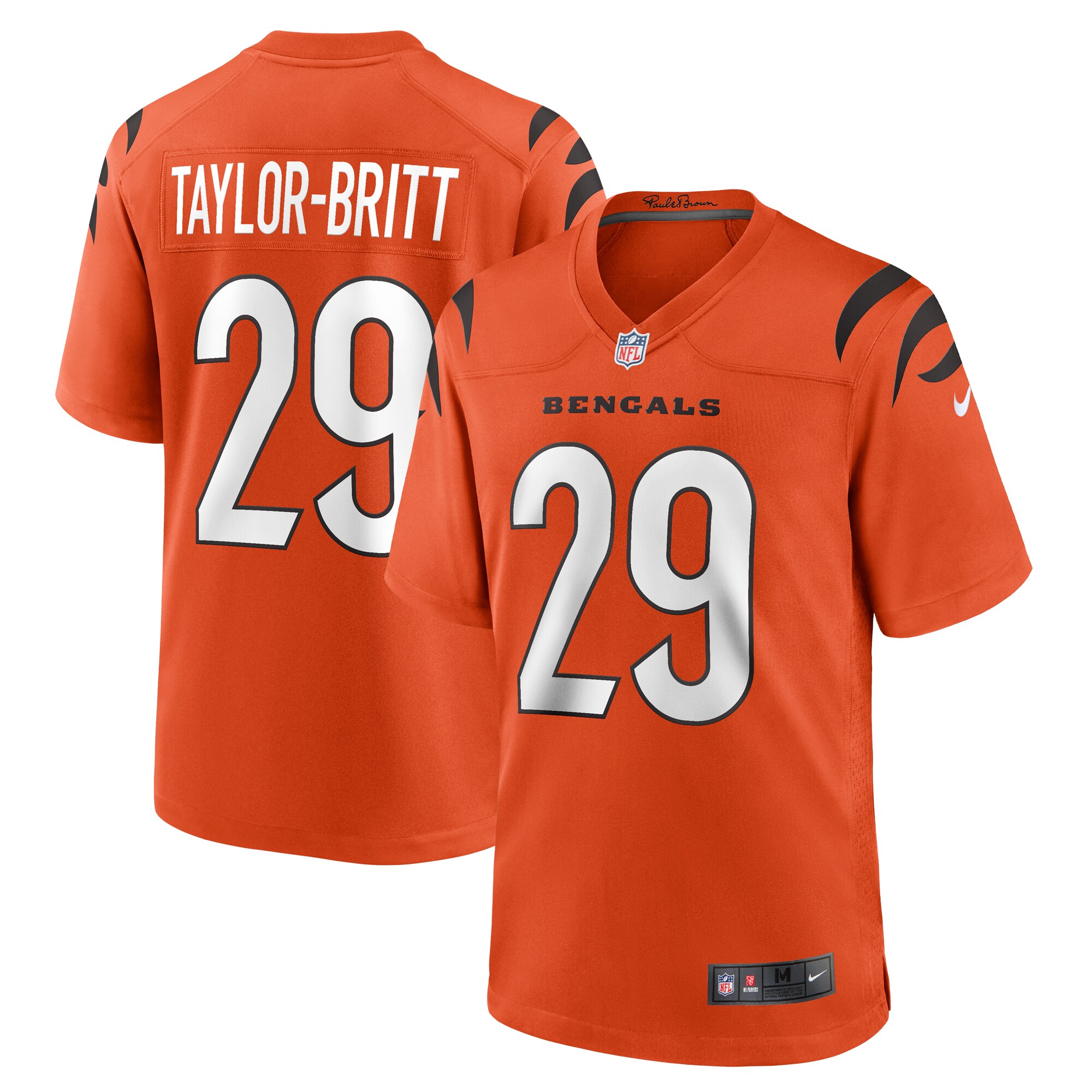 Cam Taylor-Britt Cincinnati Bengals  Alternate Game Jersey -  Orange