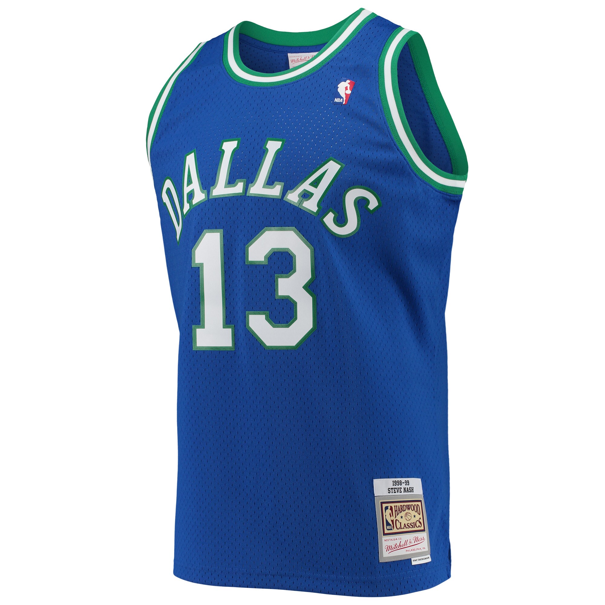 Steve Nash Dallas Mavericks Mitchell & Ness 1998\/99 Hardwood Classics Swingman Jersey - Blue