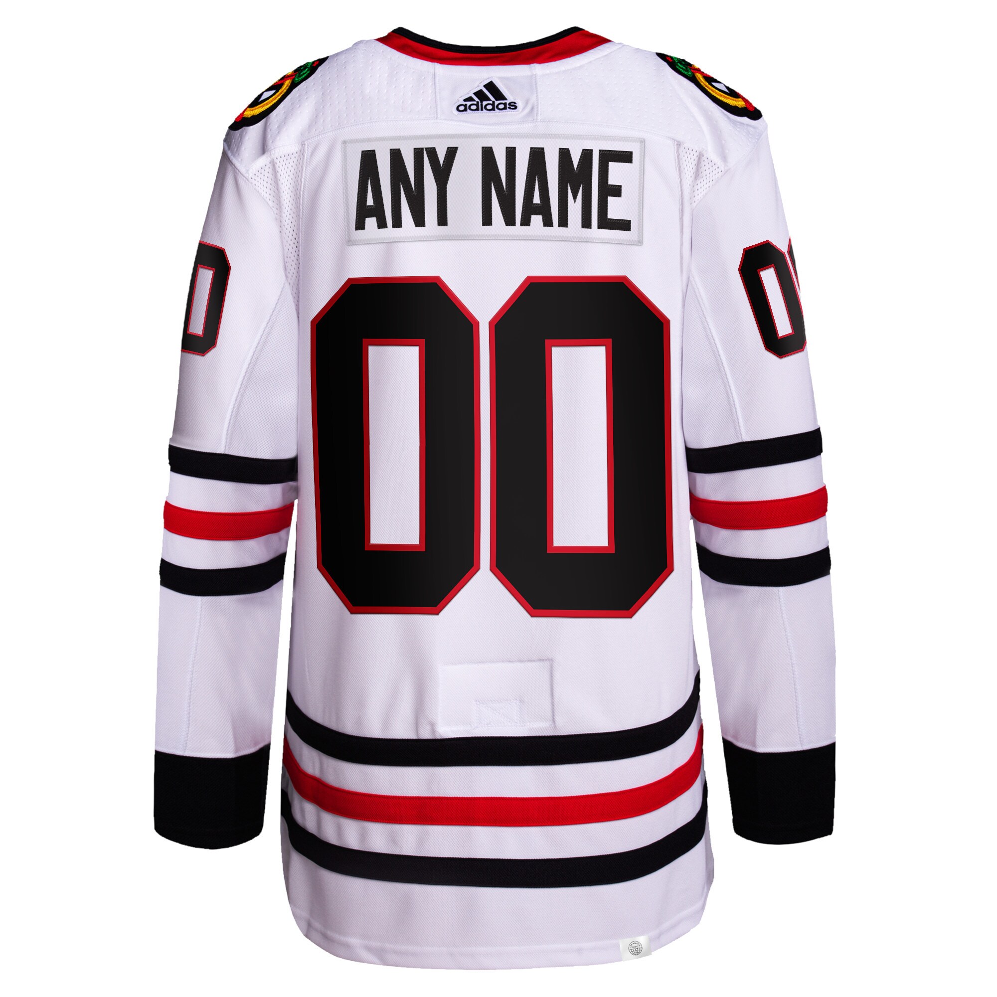 Chicago Blackhawks adidas  Away  Primegreen Authentic Custom Jersey - White