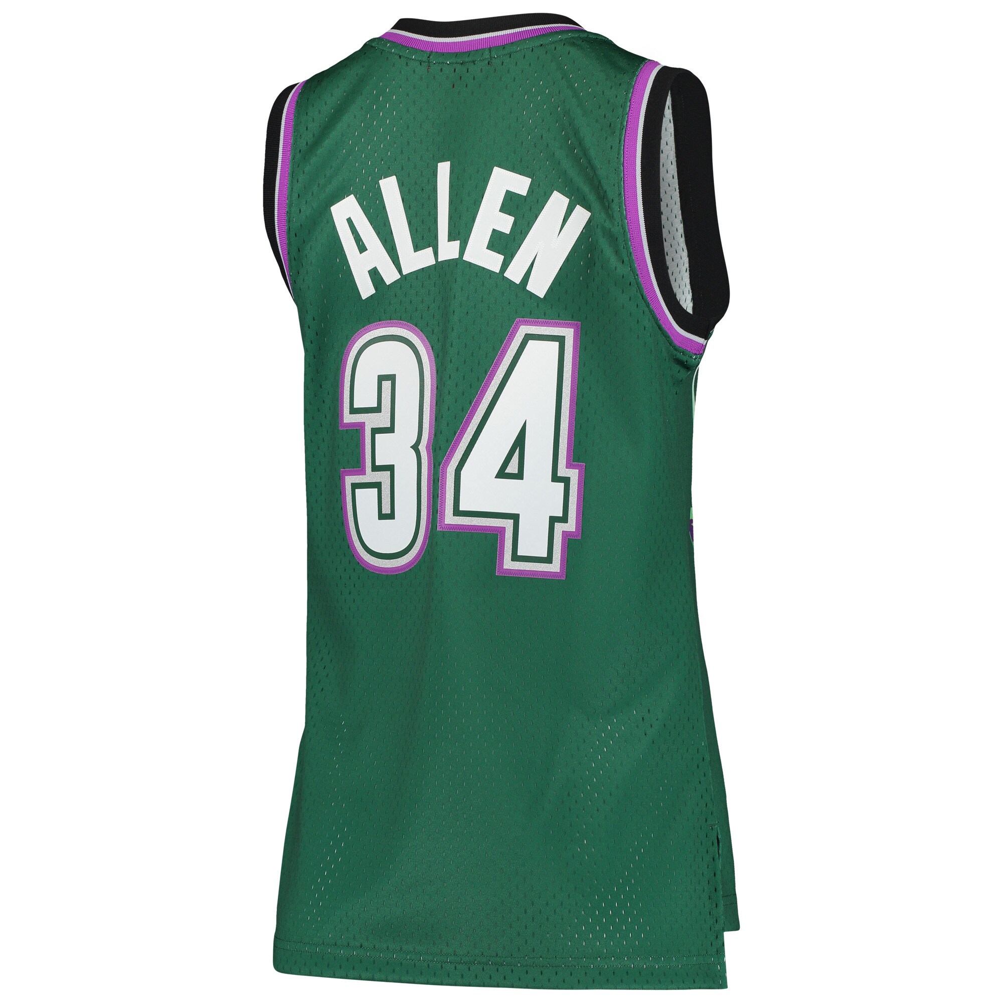 Ray Allen Milwaukee Bucks Mitchell & Ness Women's 1996\/97 Hardwood Classics Swingman Jersey - Green