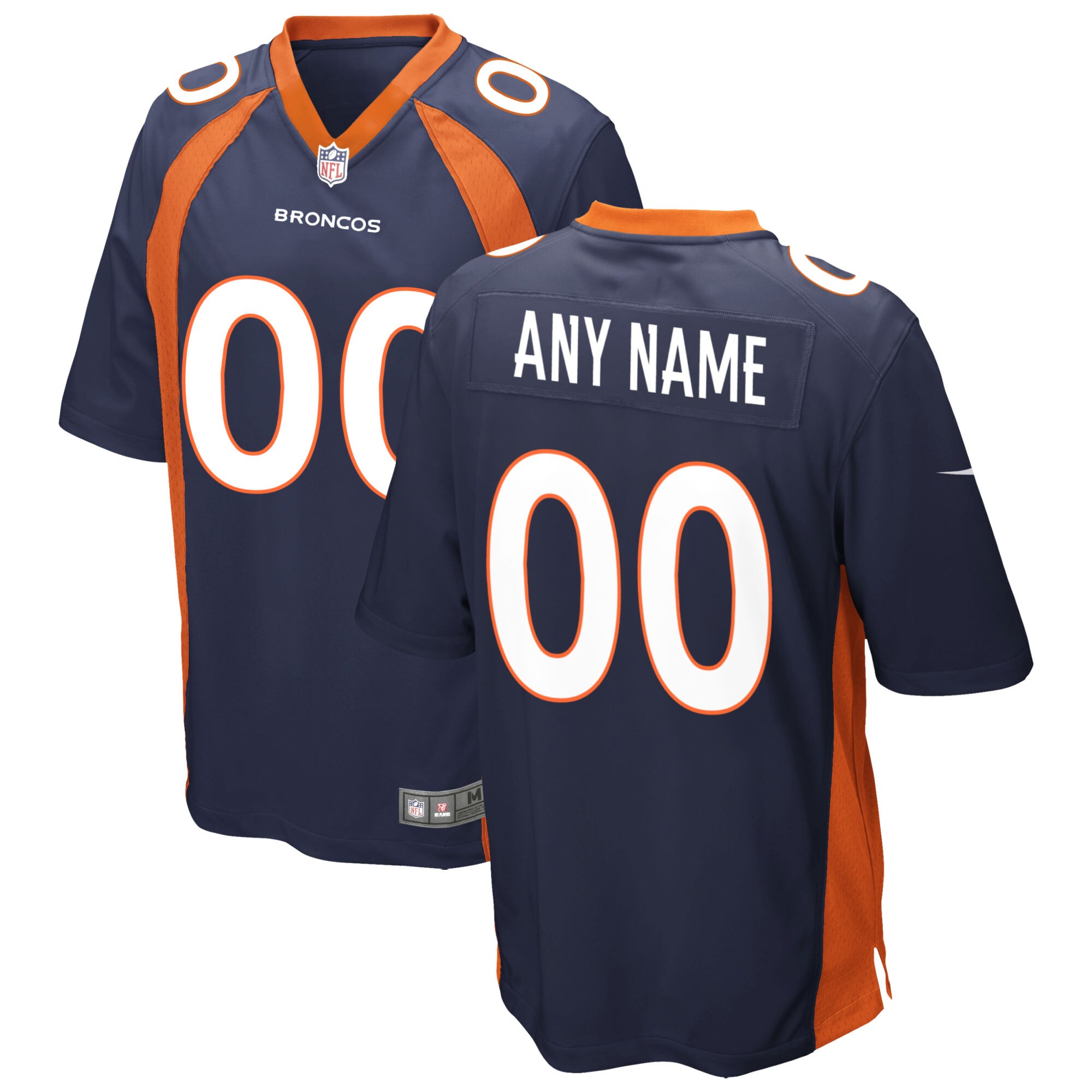 Denver Broncos  Alternate Custom Game Jersey - Navy