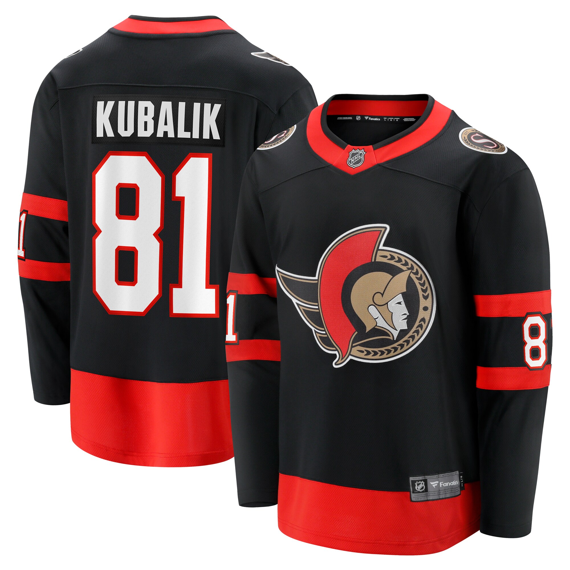 Dominik Kubalik Ottawa Senators Fanatics Home Breakaway Jersey - Black
