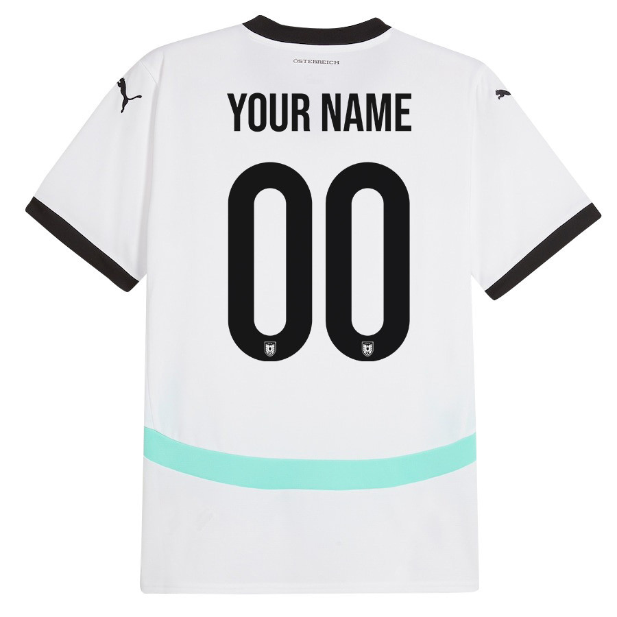 Austria National Team 2024/25 Custom Away Men Jersey - White