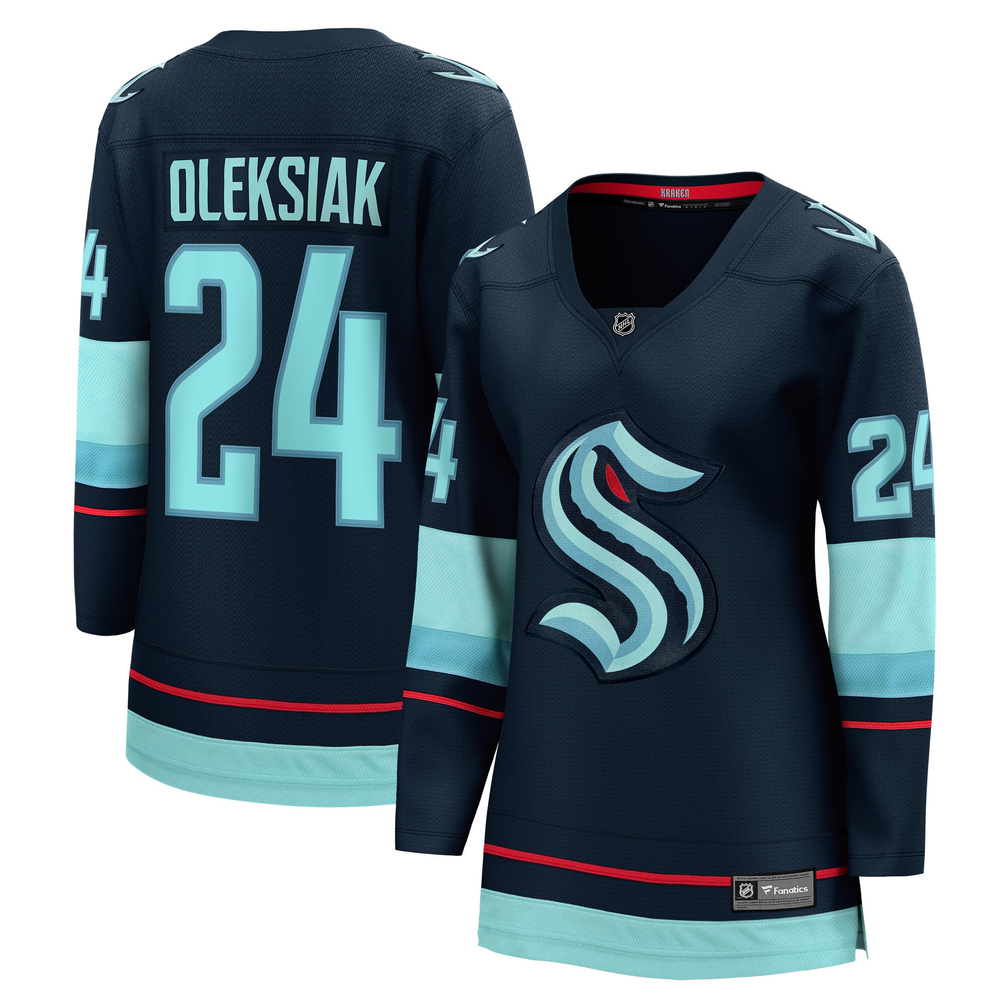 Jamie Oleksiak Seattle Kraken Fanatics Women's Home Breakaway Player Jersey - Deep Sea Blue