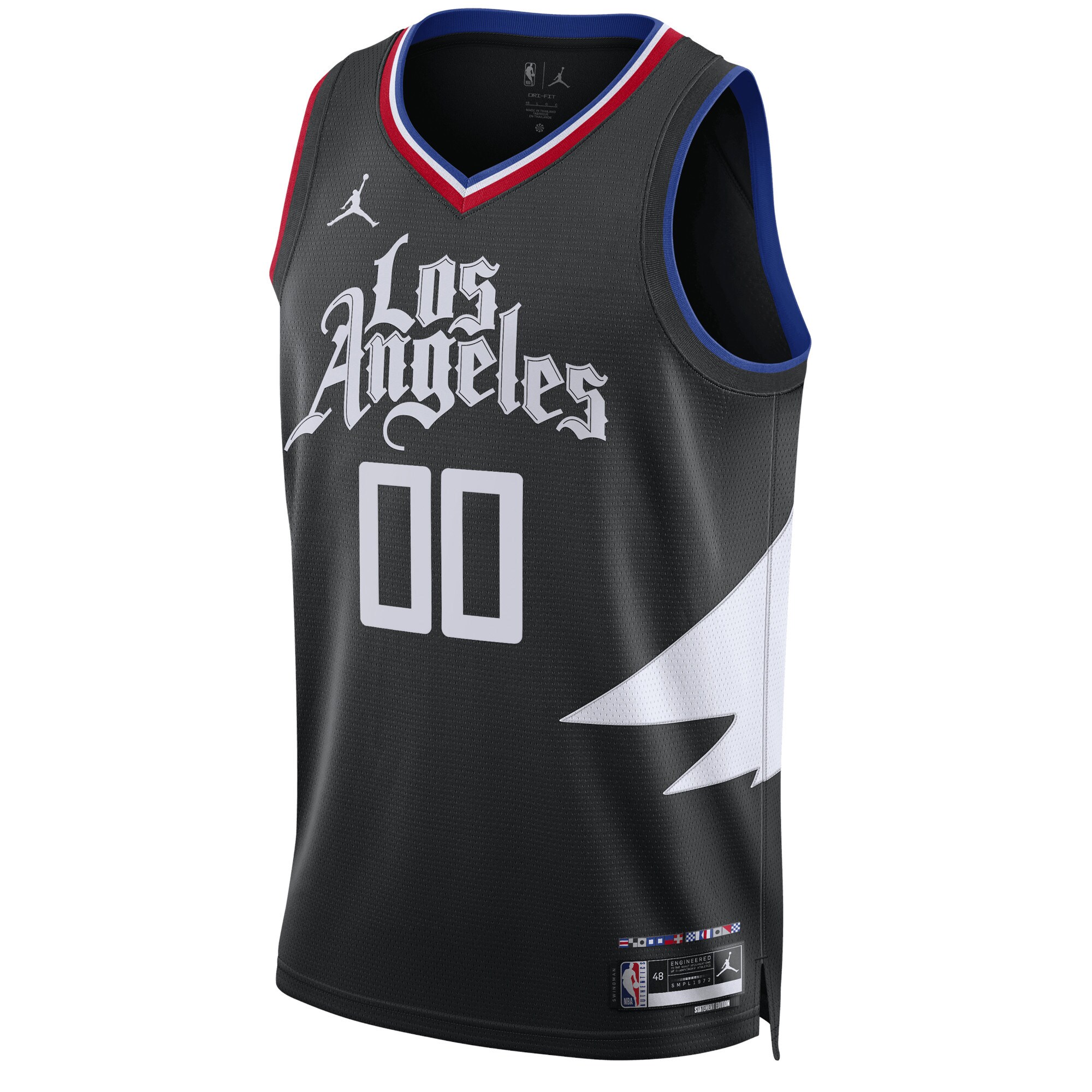 LA Clippers Jordan Brand Unisex 2022\/23 Swingman Custom Jersey - Statement Edition - Black