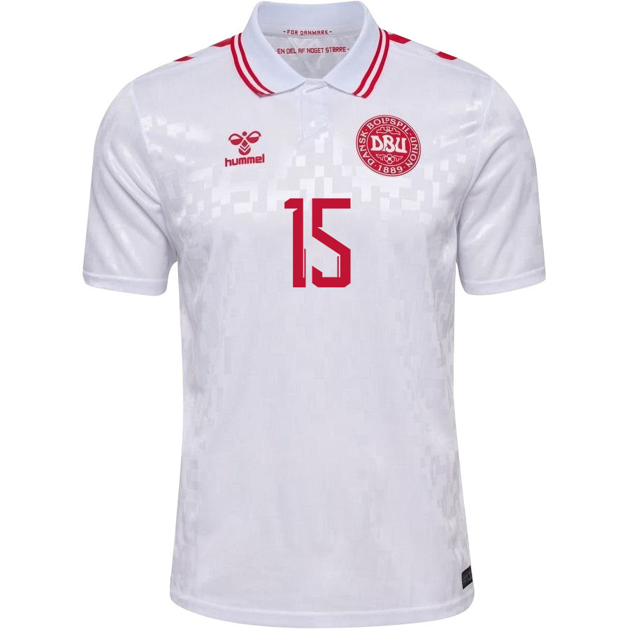 Christian Nørgaard 15 Denmark National Team 2024/25 Away Men Jersey - White