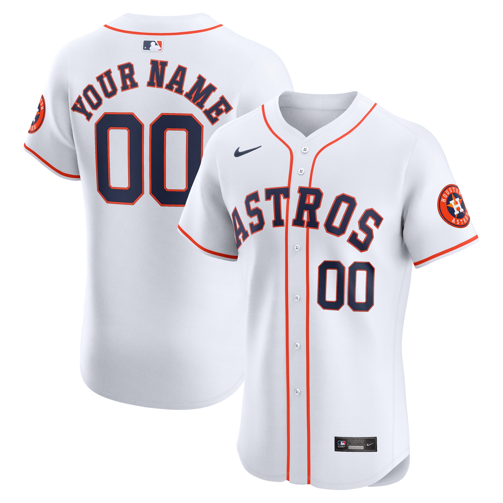 Houston Astros  Home Elite Custom Jersey - White