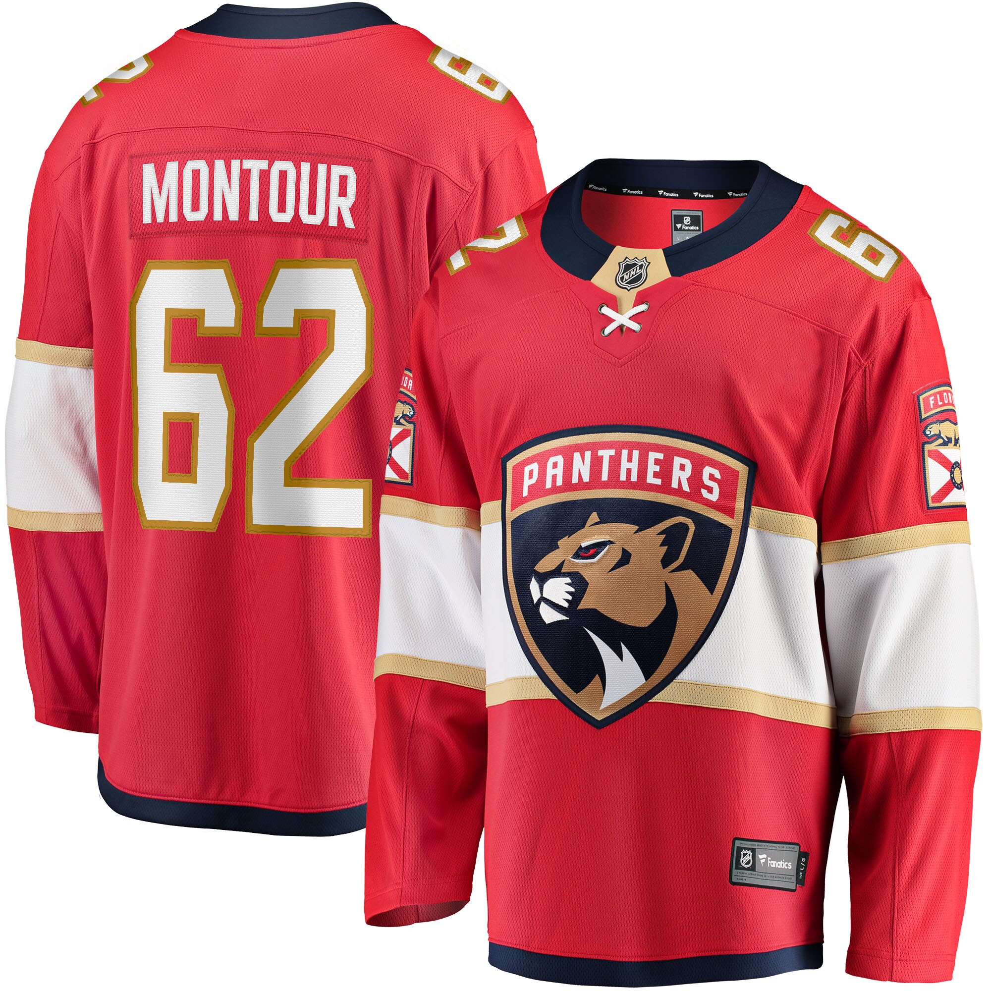 Brandon Montour Florida Panthers Fanatics Home Breakaway Player Jersey - Red
