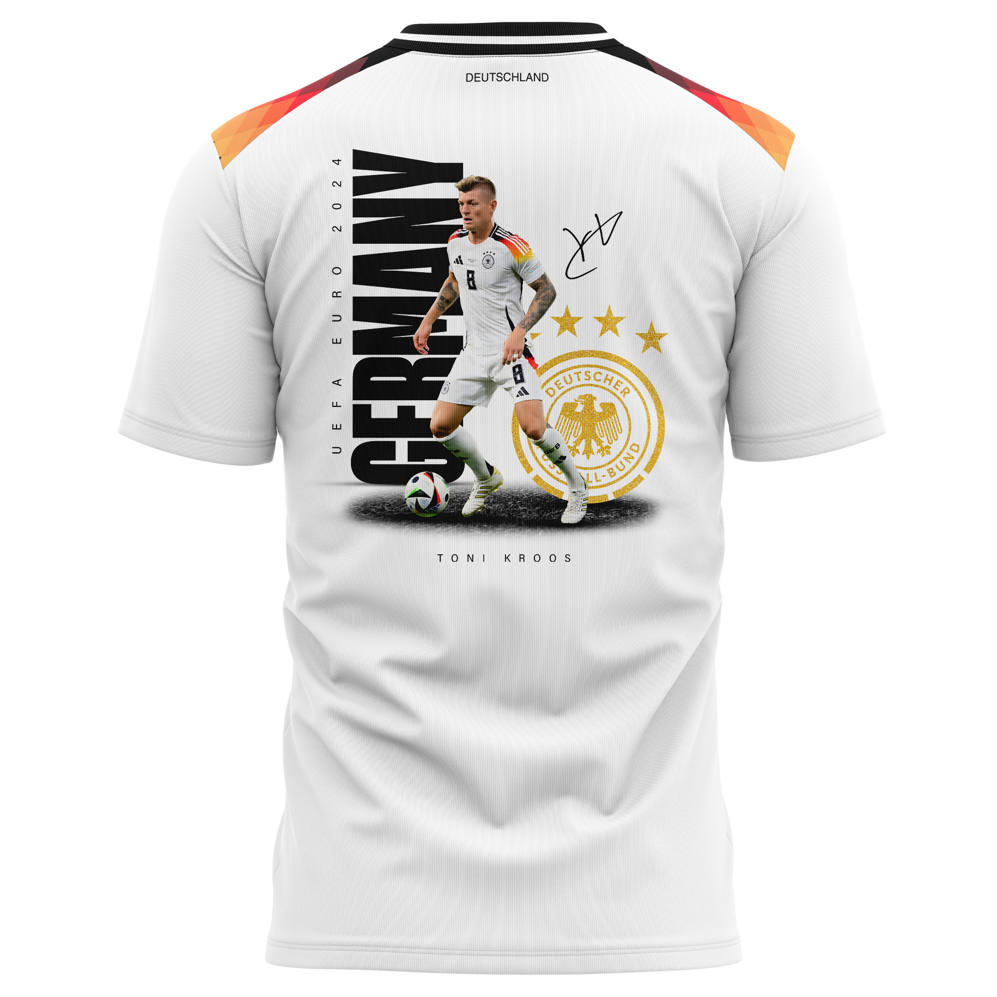 Toni Kroos 8 Signed Goal-Scoring Germany National Team 2024 Home Kits AOP T-shirt - White