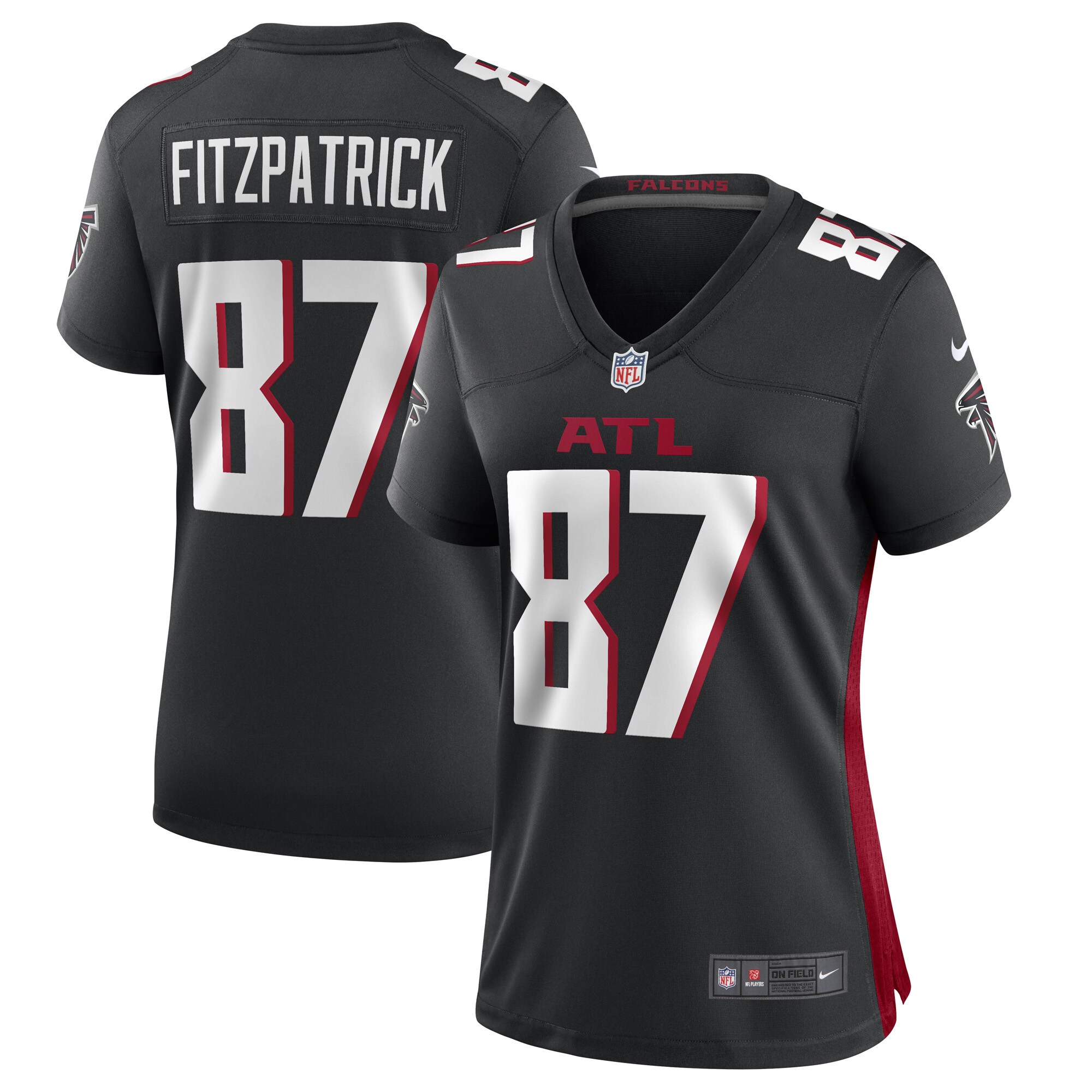 John FitzPatrick Atlanta Falcons  Women's Game Player Jersey - Black