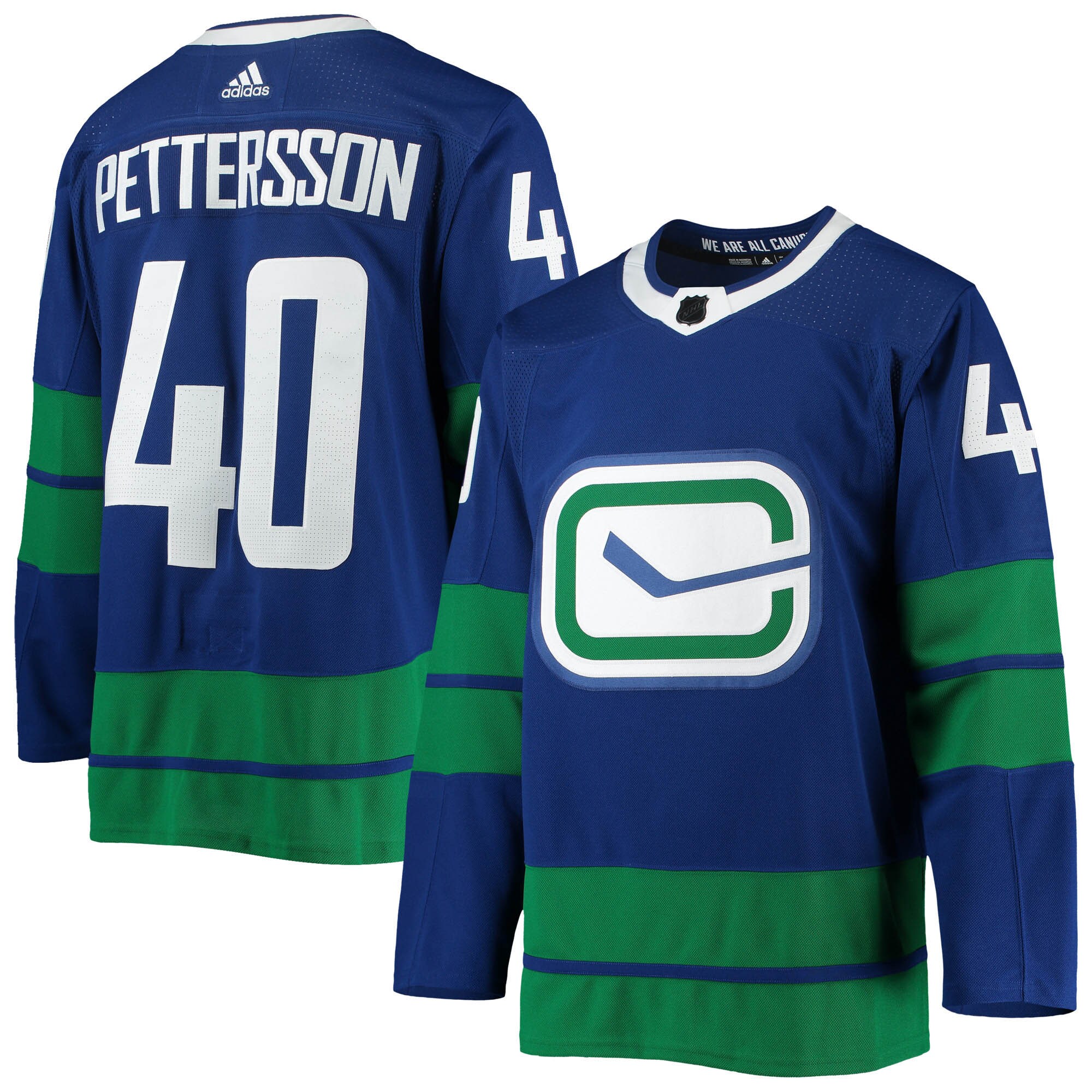 Elias Pettersson Vancouver Canucks adidas 2020\/21 Authentic Alternate Player Jersey - Blue