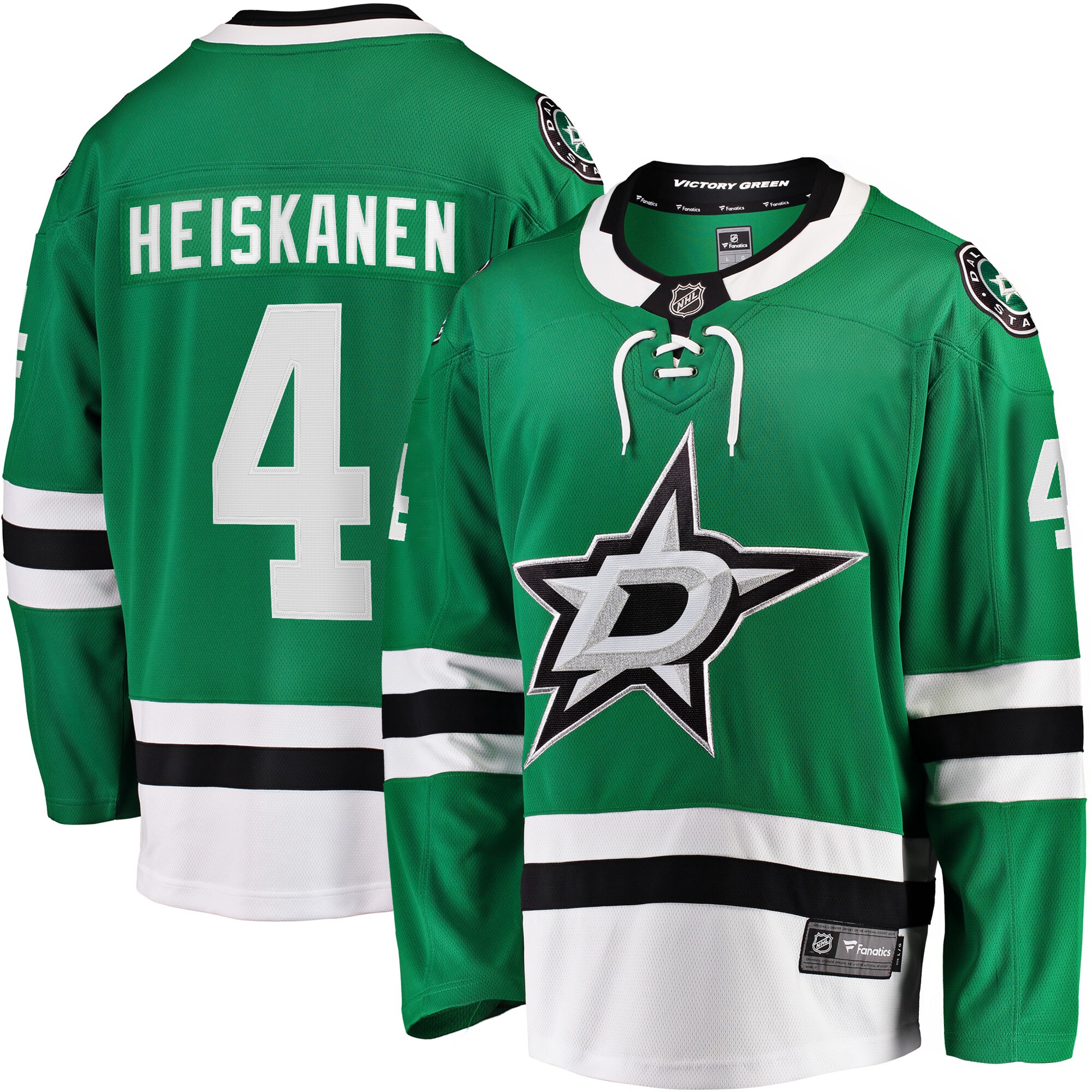 Miro Heiskanen Dallas Stars Fanatics Team Color Breakaway Player Jersey - Kelly Green