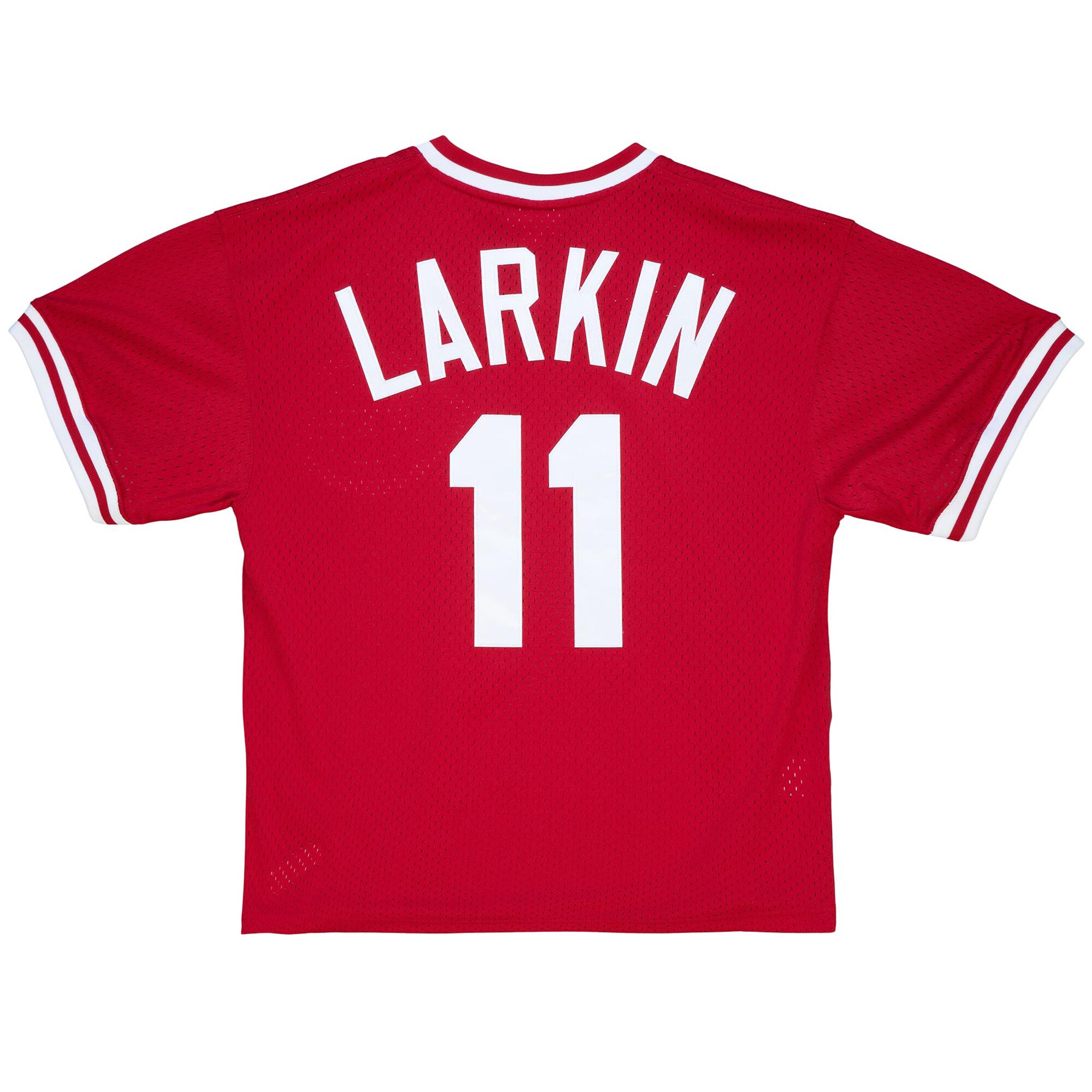 Barry Larkin Cincinnati Reds Mitchell & Ness Youth Cooperstown Collection\u00c2\u00a0Mesh Batting Practice Jersey - Red