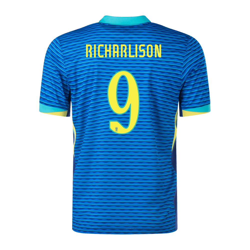 Richarlison 9 Brazil National Team 2024 Away Stadium Men Jersey - Blue