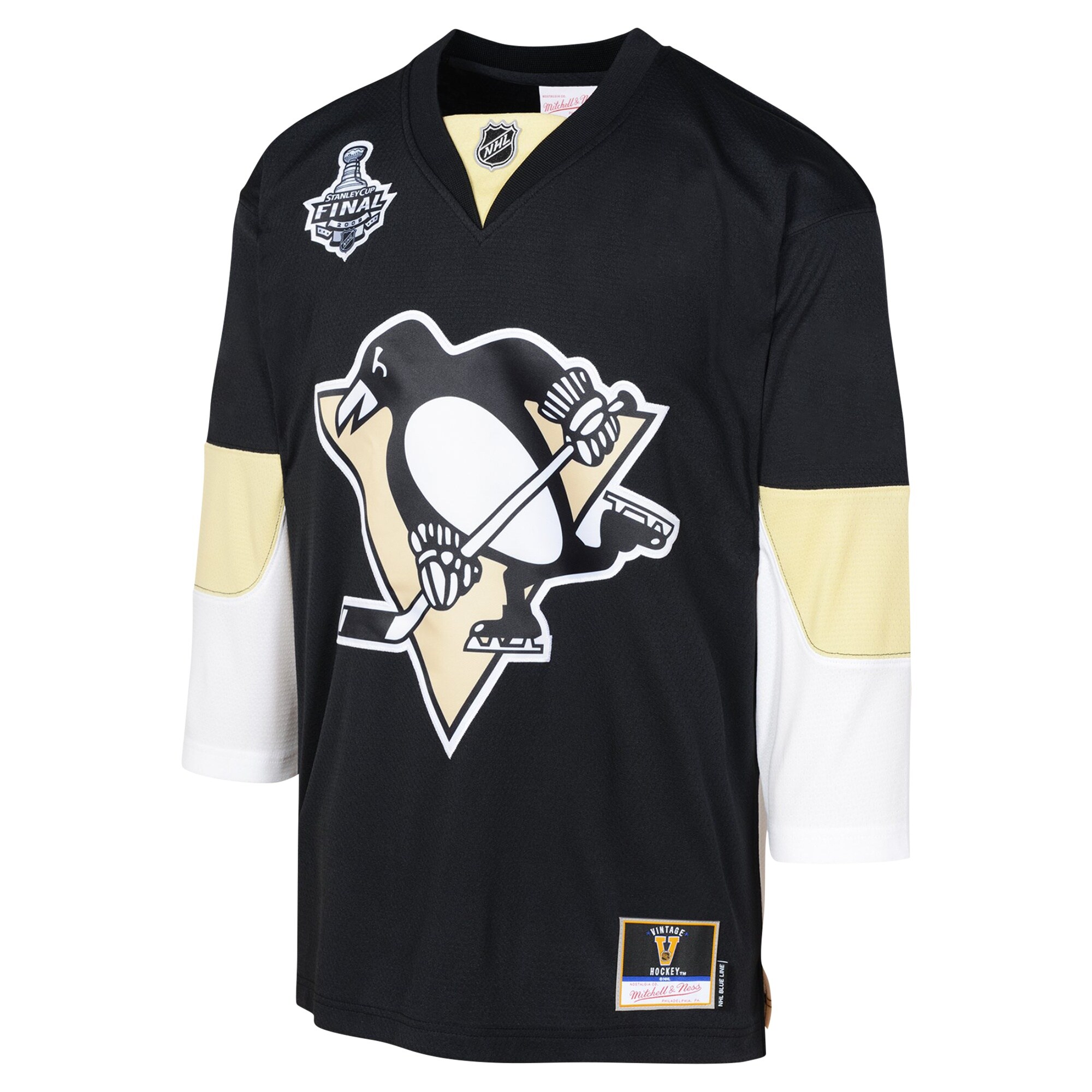 Pittsburgh Penguins Mitchell & Ness Youth 2008 Blue Line Blank Jersey - Black