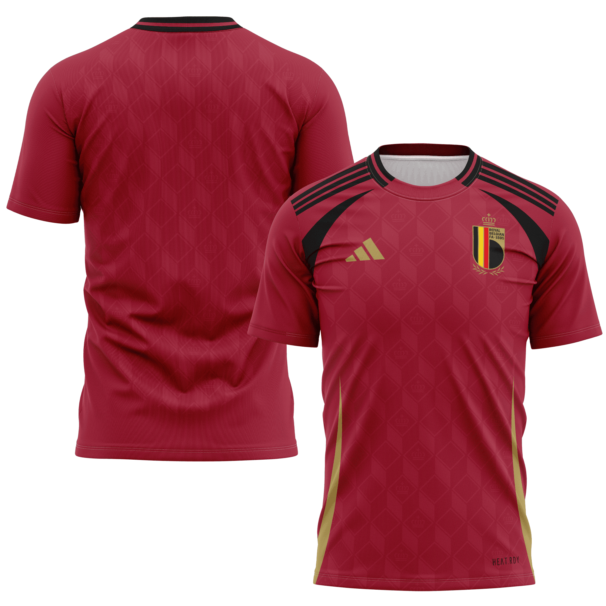 Belgium National Team 2024 Home Kits AOP T-shirt - Burgundy