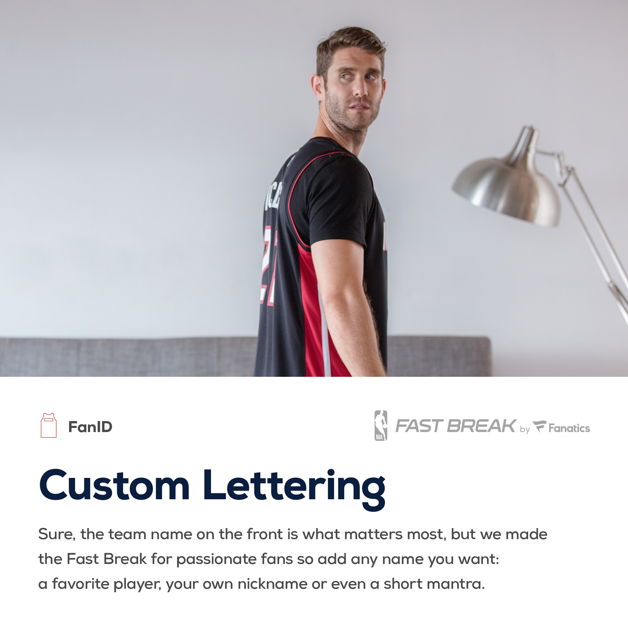 Miami Heat Fanatics Fast Break Custom Replica Jersey Black - Icon Edition