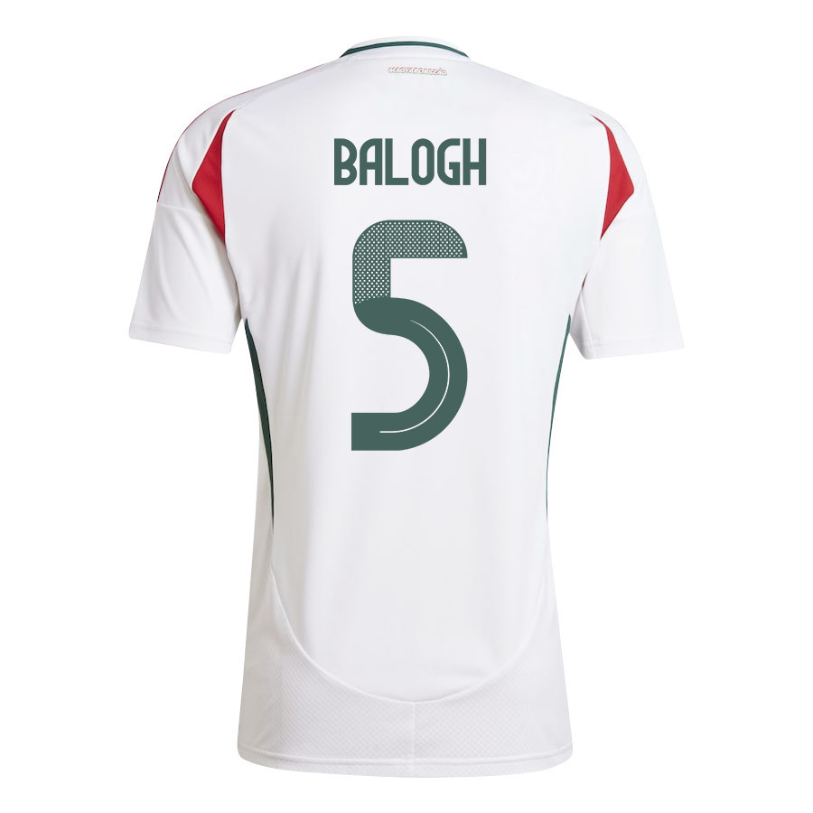 Botond Balogh 5 Hungary National Team 2024/25 Away Men Jersey - White