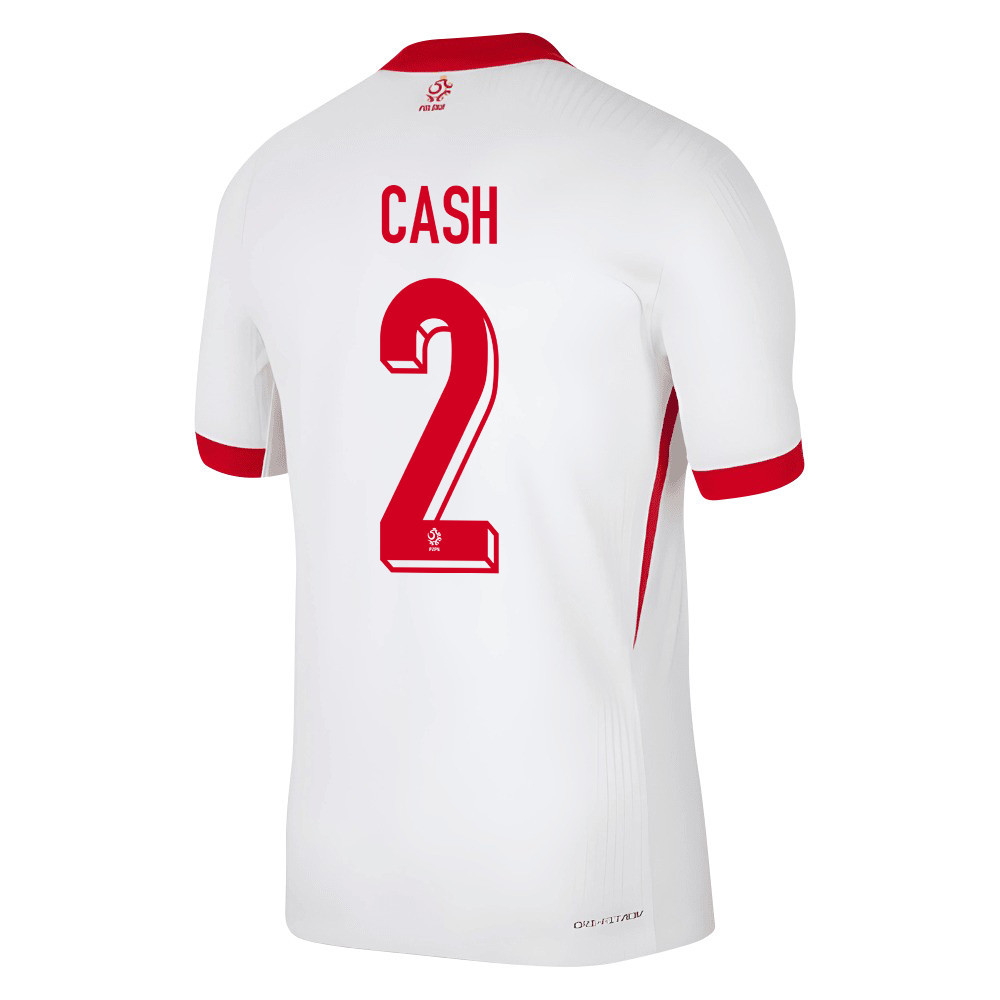 Matty Cash 2 Poland National Team 2024/25 Home Men Jersey - White