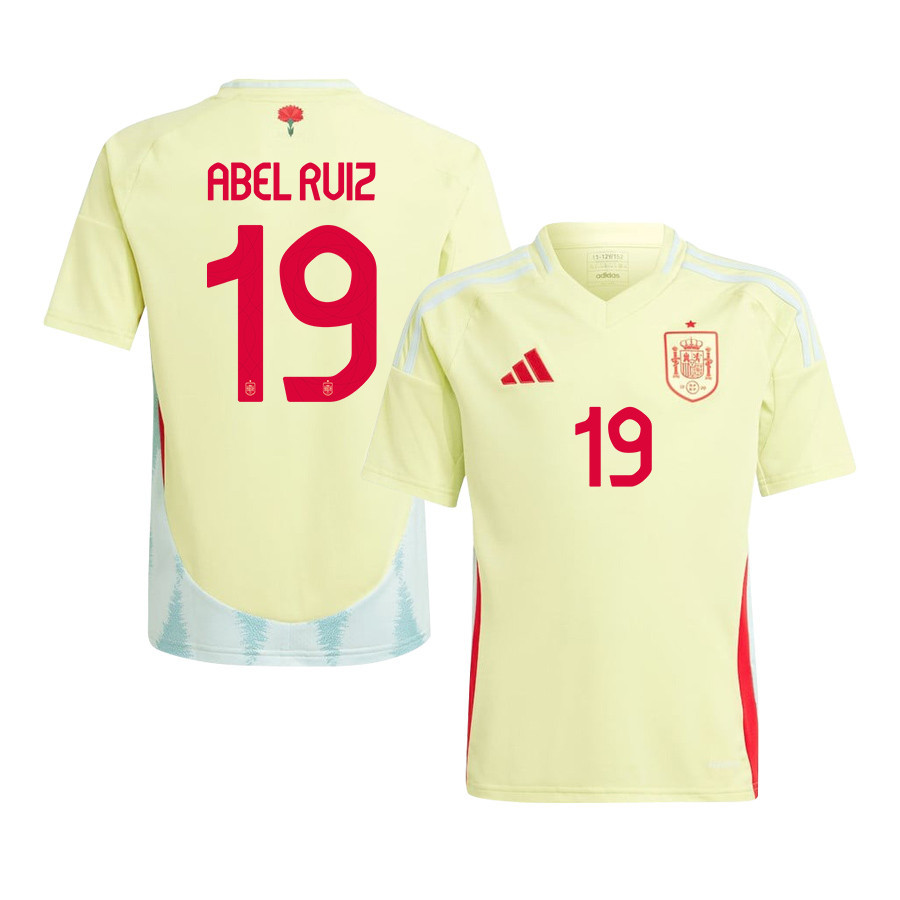 Abel Ruiz 19 Spain National Team 2024 Away YOUTH Jersey - Yellow
