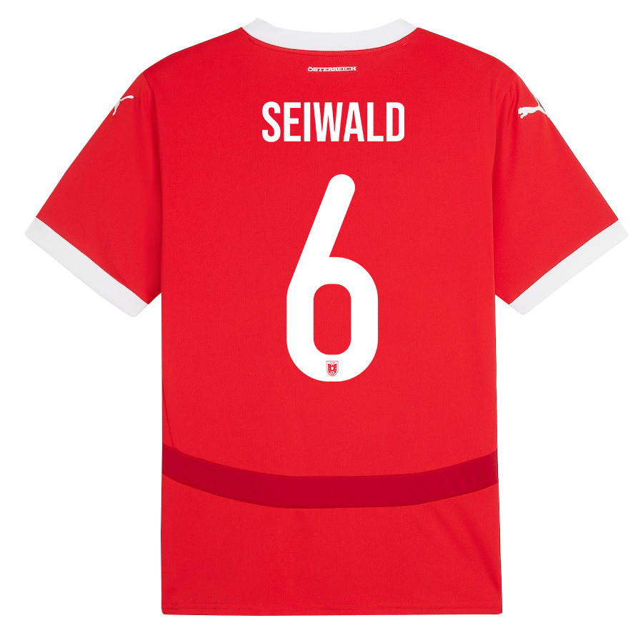 Nicolas Seiwald 6 Austria National Team 2024/25 Home Men Jersey - Red