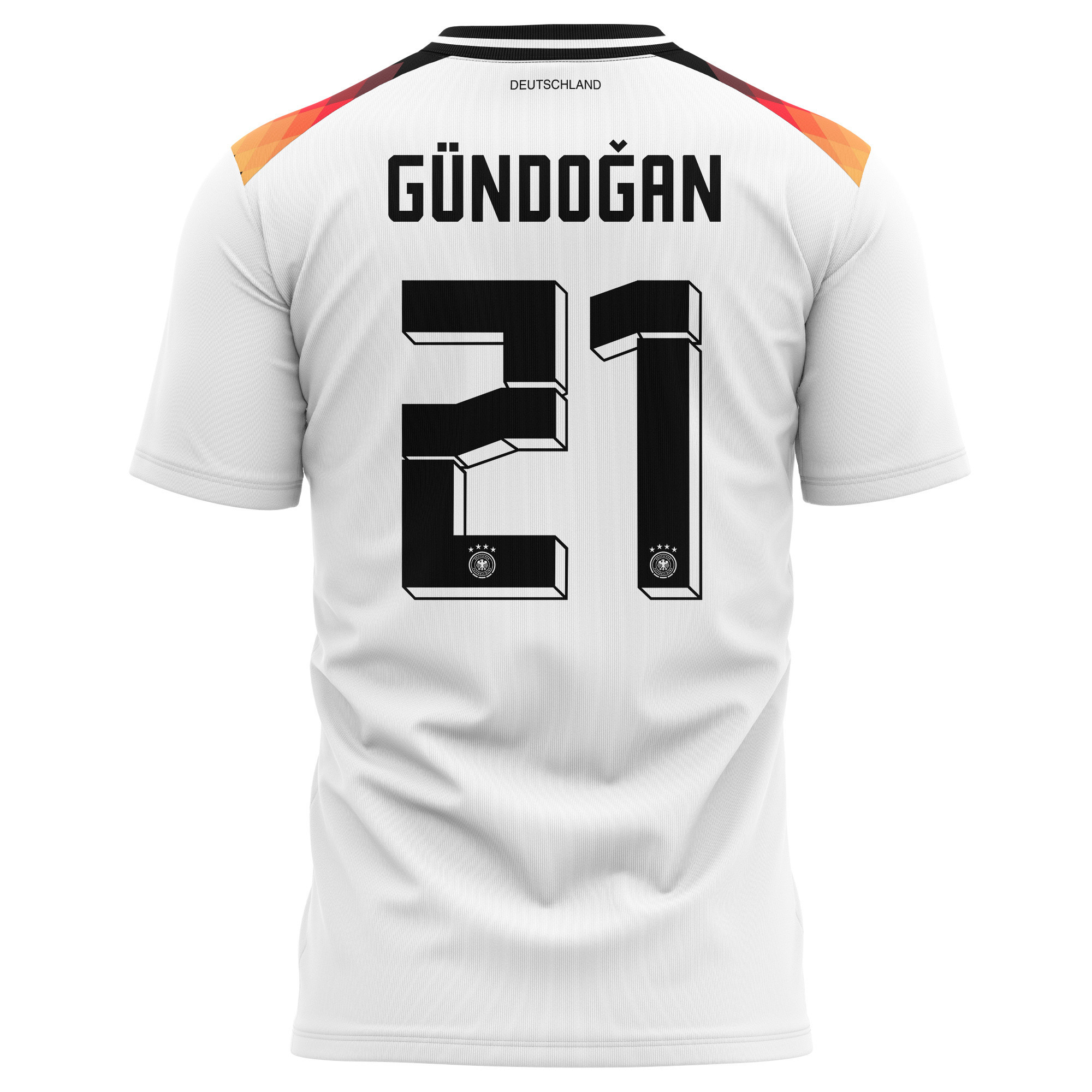 İlkay Gündoğan 21 Germany National Team 2024 Home Kits AOP T-shirt - White